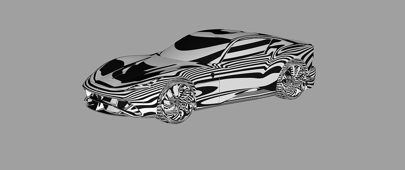 Matteo Drovetto，Ferrari，3D modeling，visualization，Automobile design，Ferrari Concept，Streamlined design，
