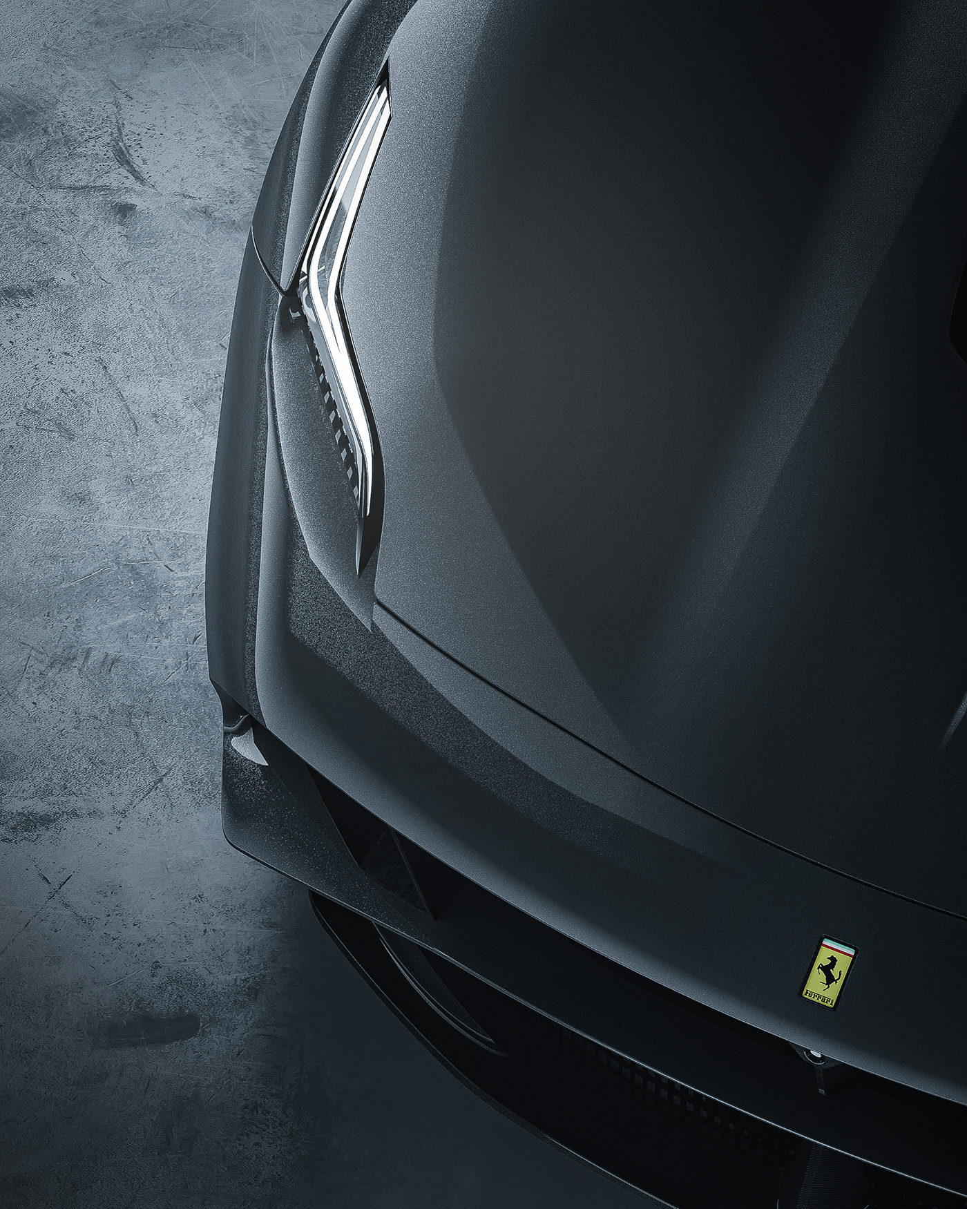 Matteo Drovetto，Ferrari，3D modeling，visualization，Automobile design，Ferrari Concept，Streamlined design，