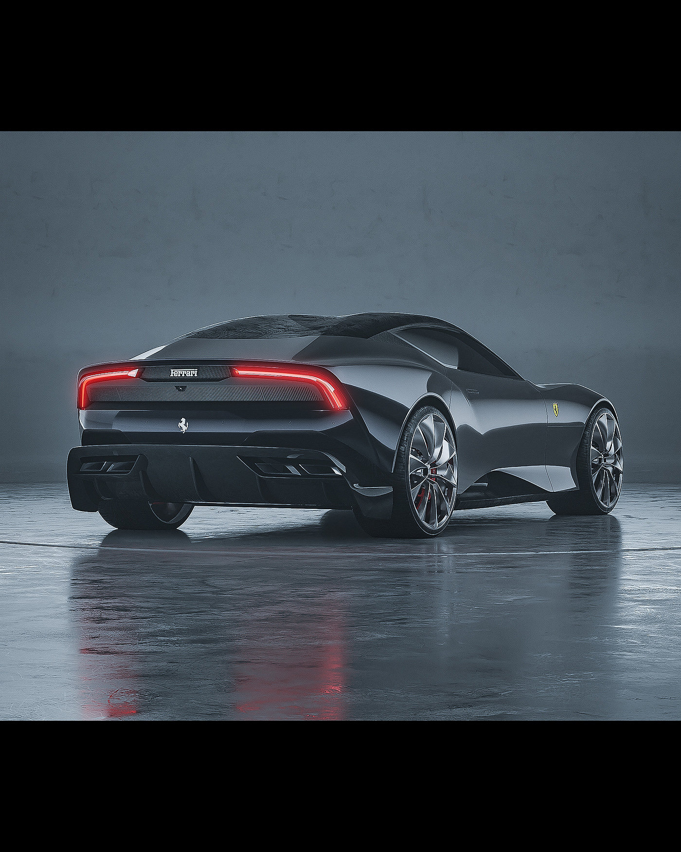 Matteo Drovetto，Ferrari，3D modeling，visualization，Automobile design，Ferrari Concept，Streamlined design，