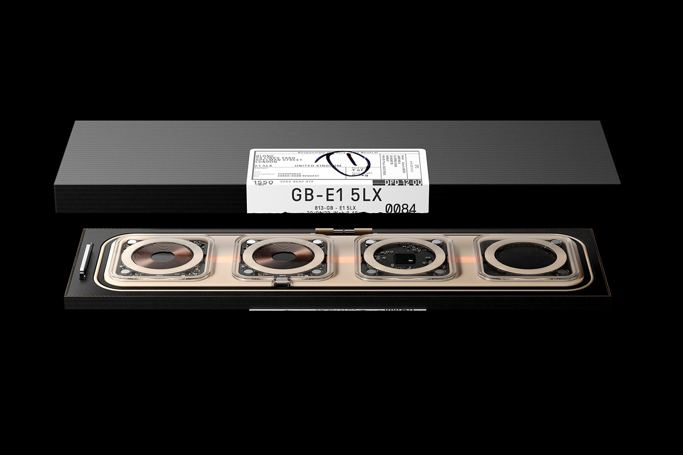 Blond Ltd，Folding wireless charger，product design，Foldable design，industrial design，packing design，PLA material，Recyclable design，