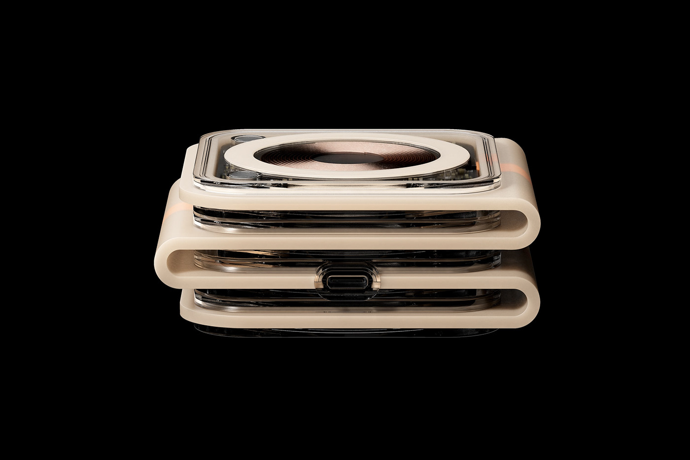 Blond Ltd，Folding wireless charger，product design，Foldable design，industrial design，packing design，PLA material，Recyclable design，