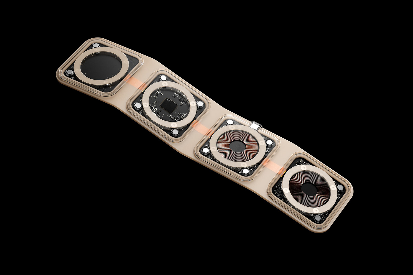 Blond Ltd，Folding wireless charger，product design，Foldable design，industrial design，packing design，PLA material，Recyclable design，