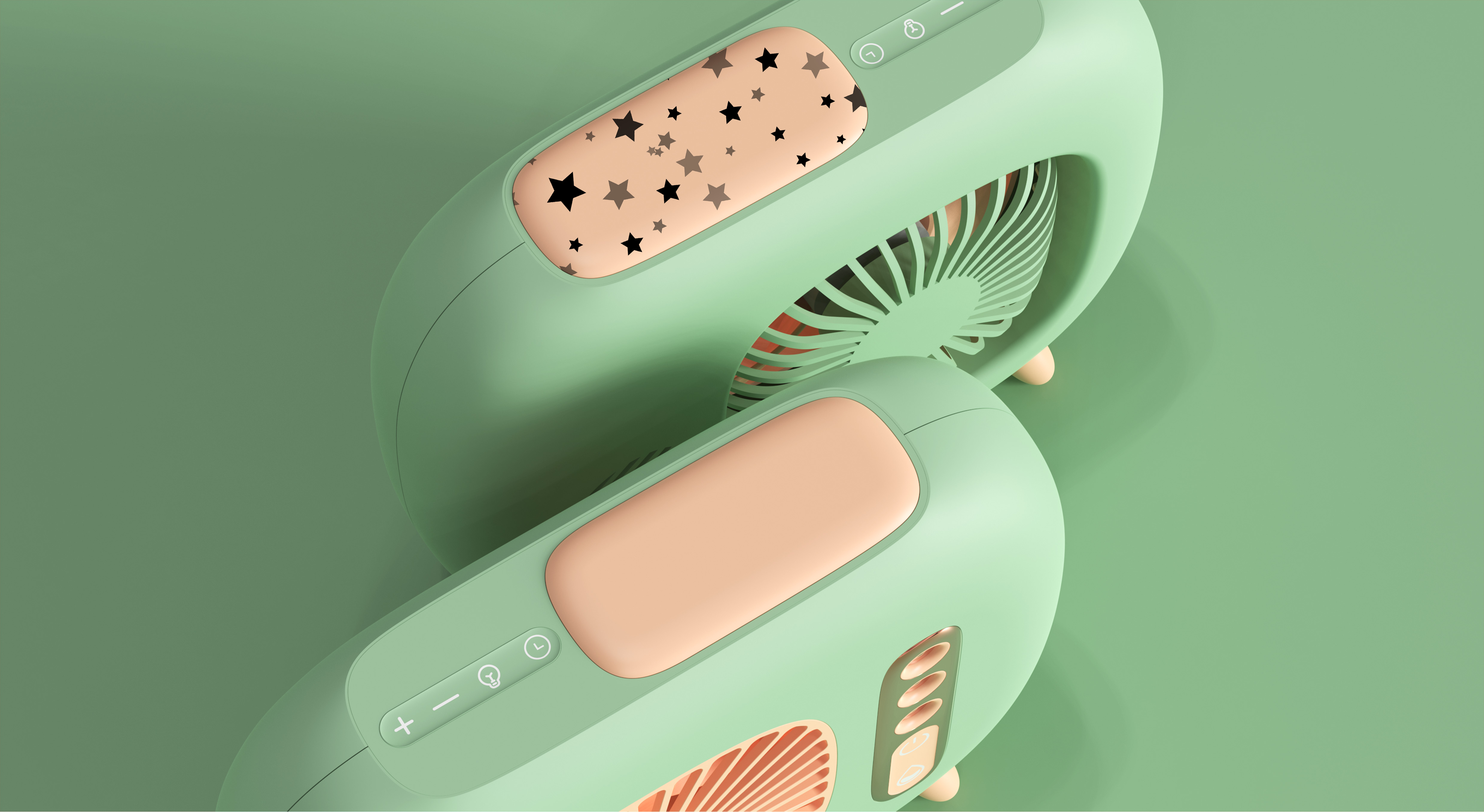 Fan, spray humidification, night light function collection，