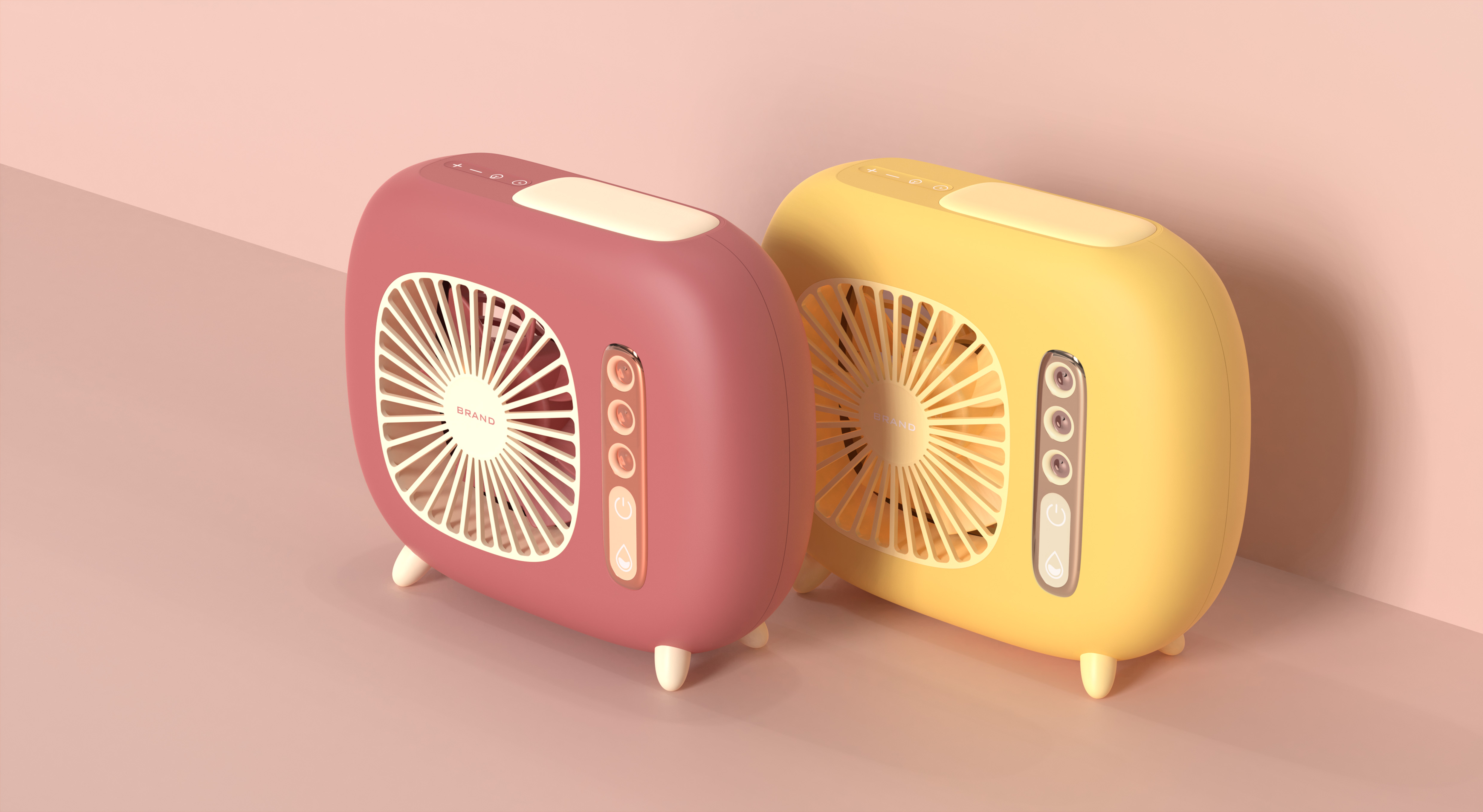 Fan, spray humidification, night light function collection，