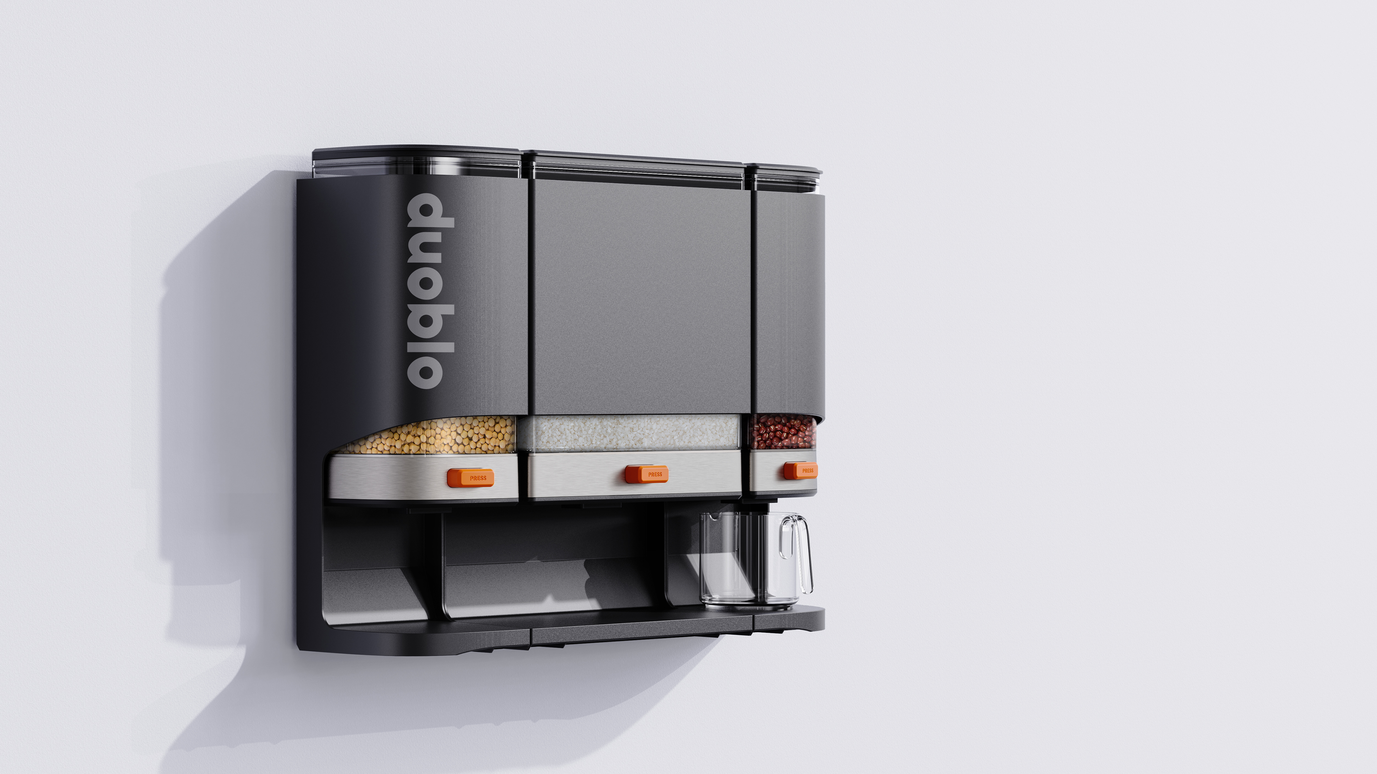 Rice bucket，Wall mounted，Space utilization，Kitchen supplies，Receive，Coarse grain，foodstuff，seal up，