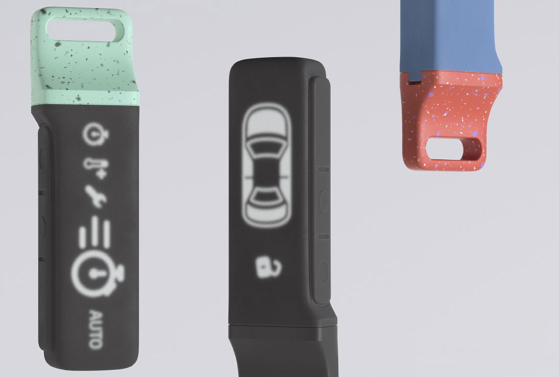 Car key chain，3D modeling，industrial design，product design，