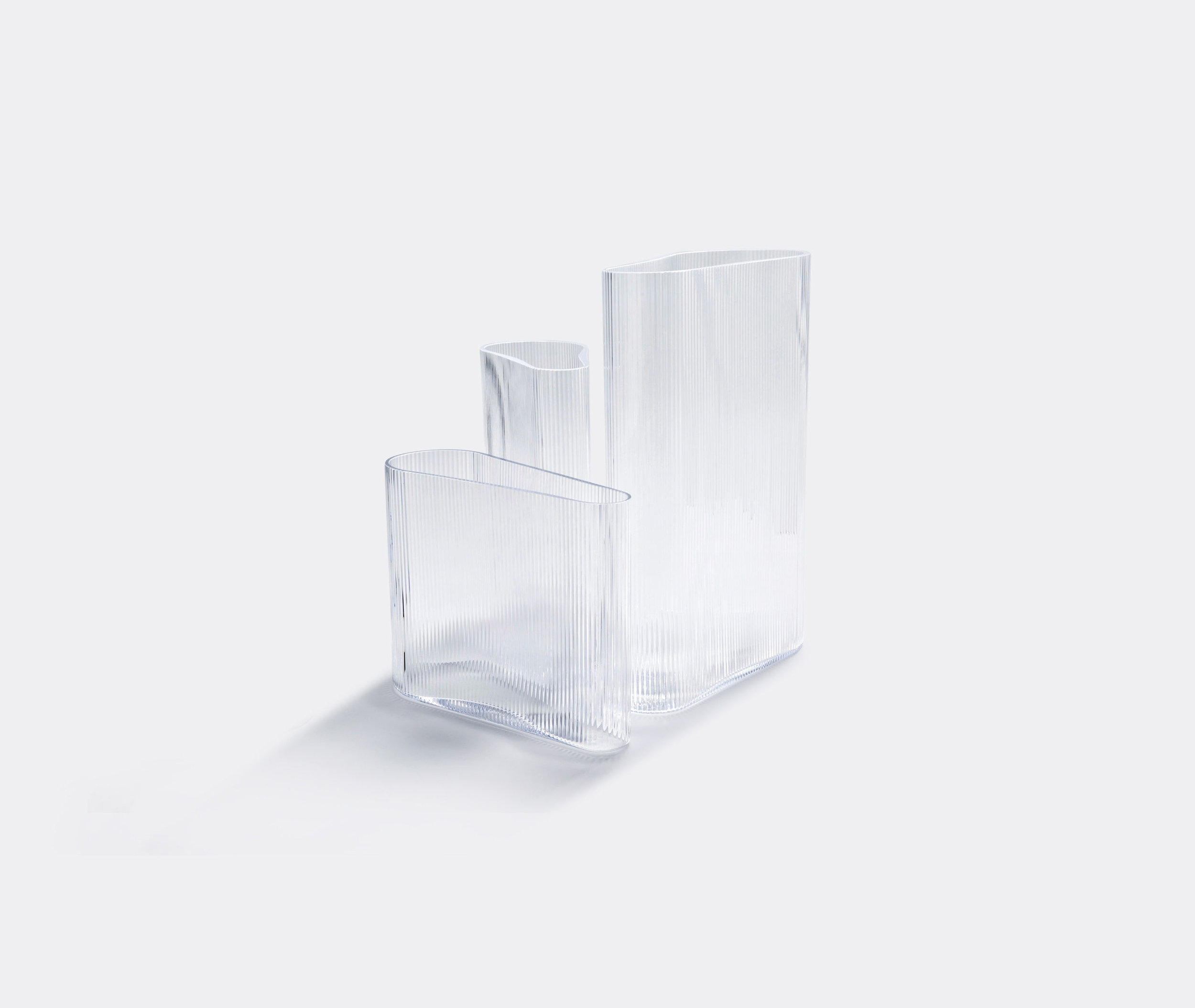 Corrugated glass，Mist，vase，Minimalist，
