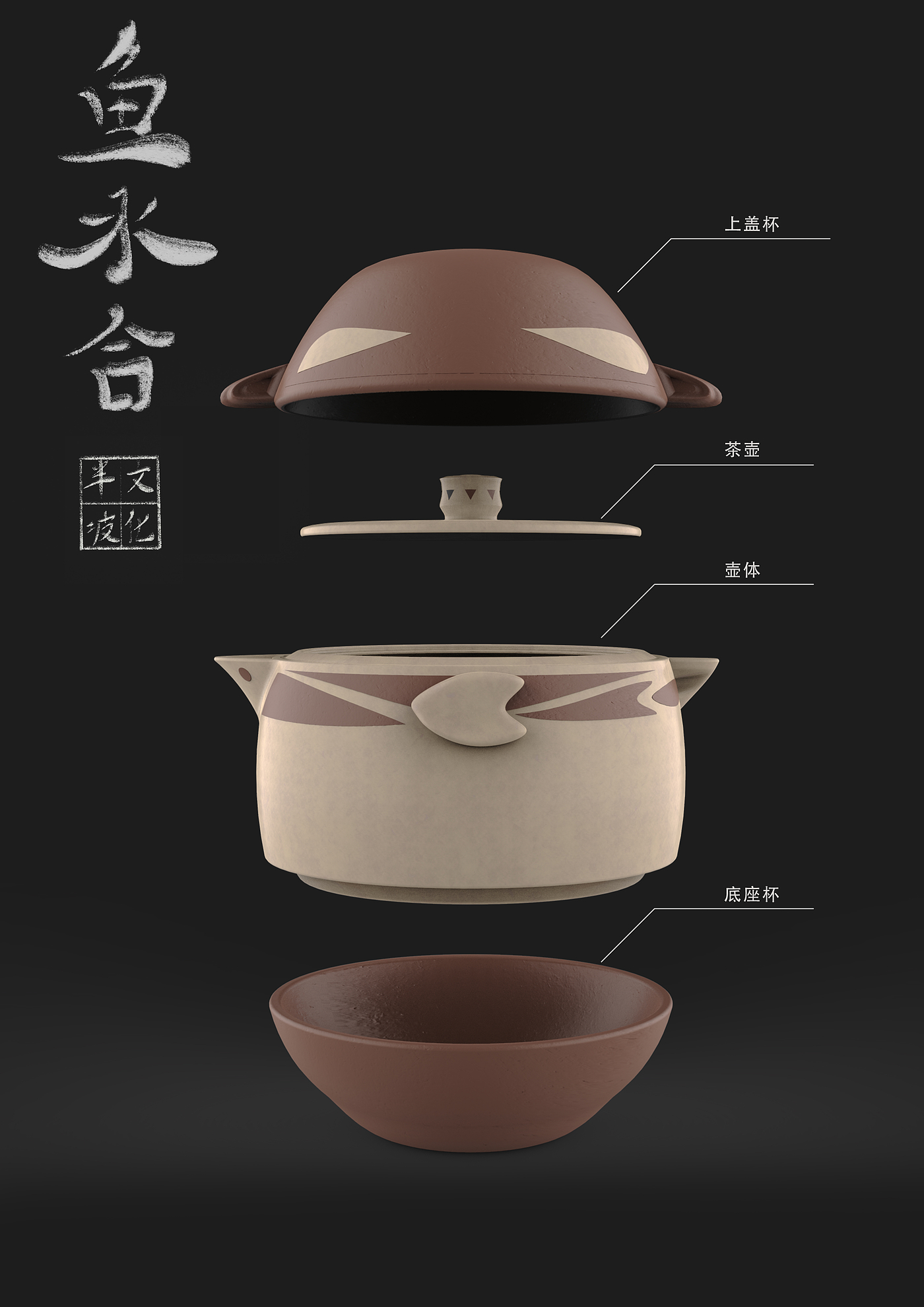 Express cup，Ceramic technology，Tea set design，Souvenir ，Banpo art and culture，