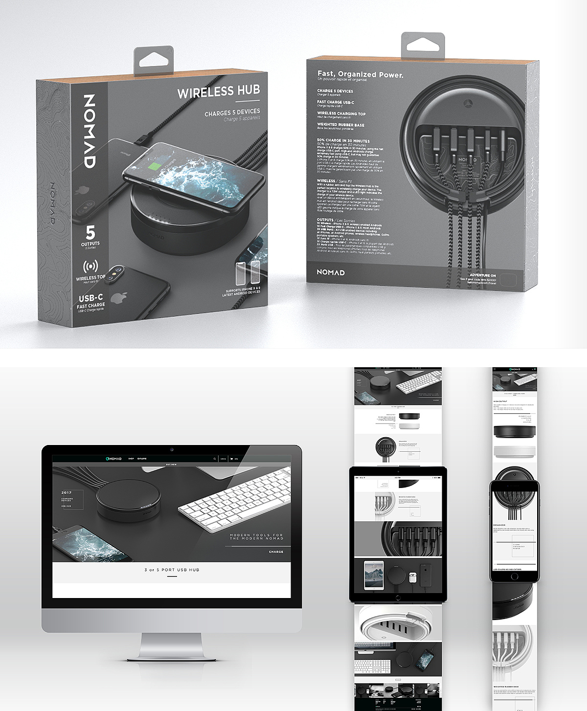 Charger，Wireless charging，Desktop storage，Digital accessories，Hub，nomad，