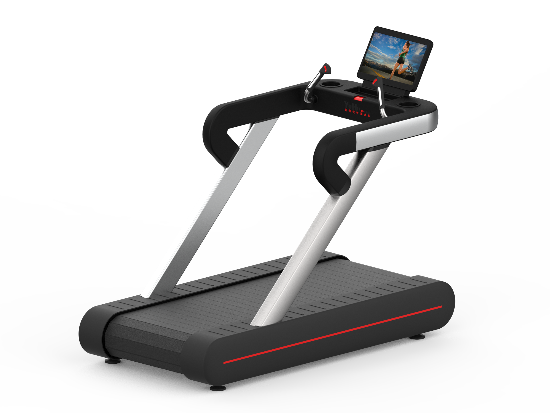 Yu He design，Fitness equipment design，Non moving mechanical commercial treadmill，Mechanical treadmill，Treadmill design，Design of Yuhe treadmill，