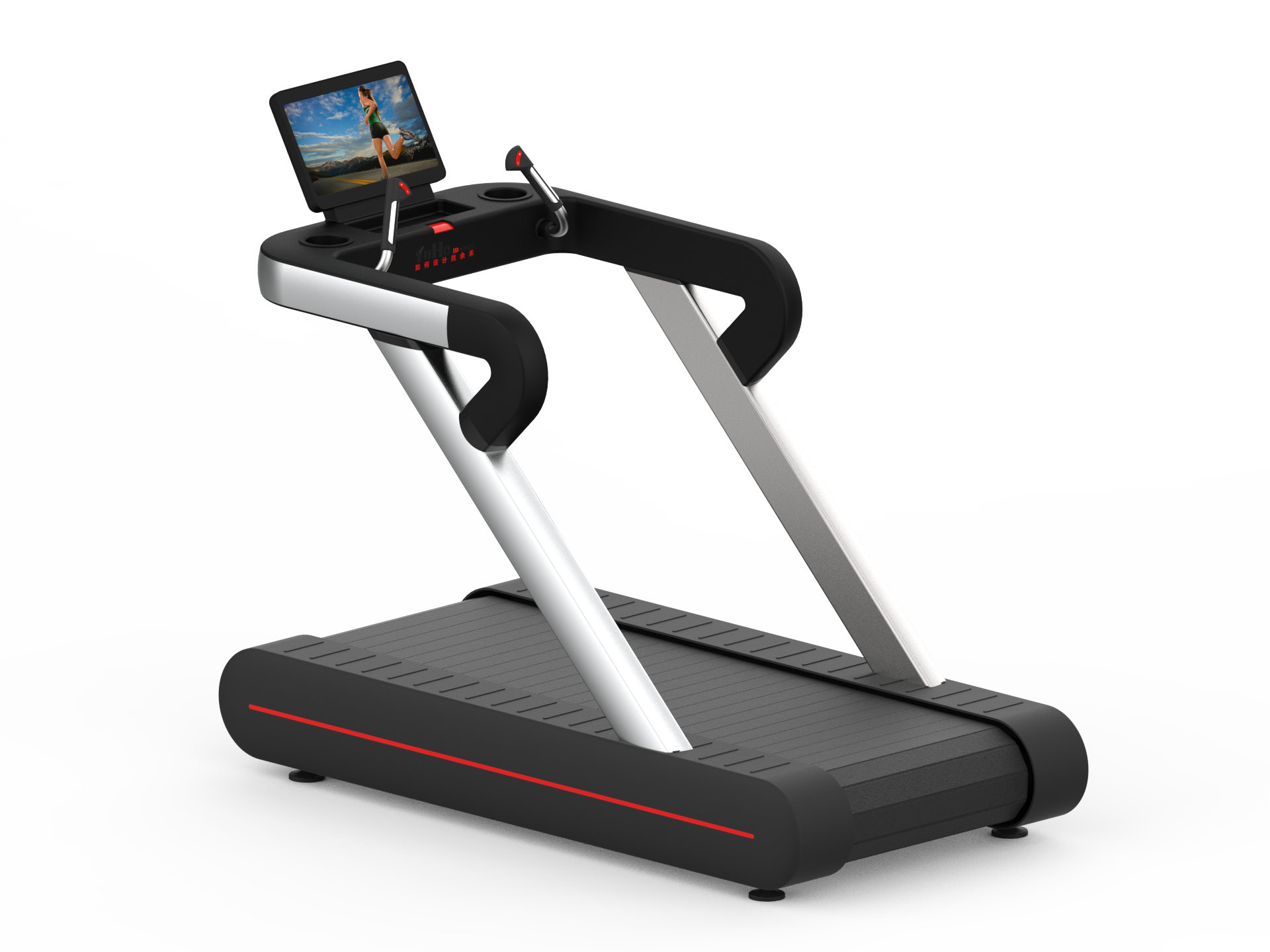 Yu He design，Fitness equipment design，Non moving mechanical commercial treadmill，Mechanical treadmill，Treadmill design，Design of Yuhe treadmill，