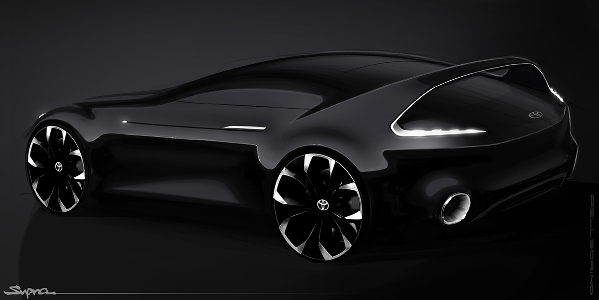 Automobile design，Hand drawn，draft，Dario Pellegri，