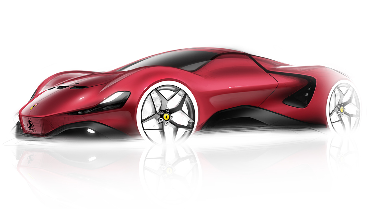Automobile design，Hand drawn，draft，Dario Pellegri，
