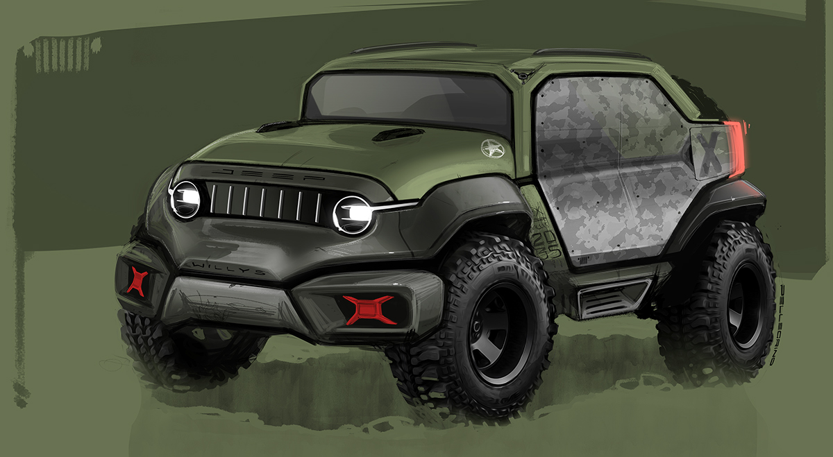 Automobile design，Hand drawn，draft，Dario Pellegri，