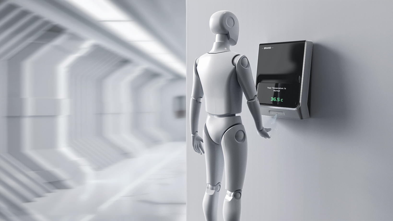 Wall hanging，Hand，intelligence，Disinfection machine，senior，business affairs，science and technology，Temperature measurement，