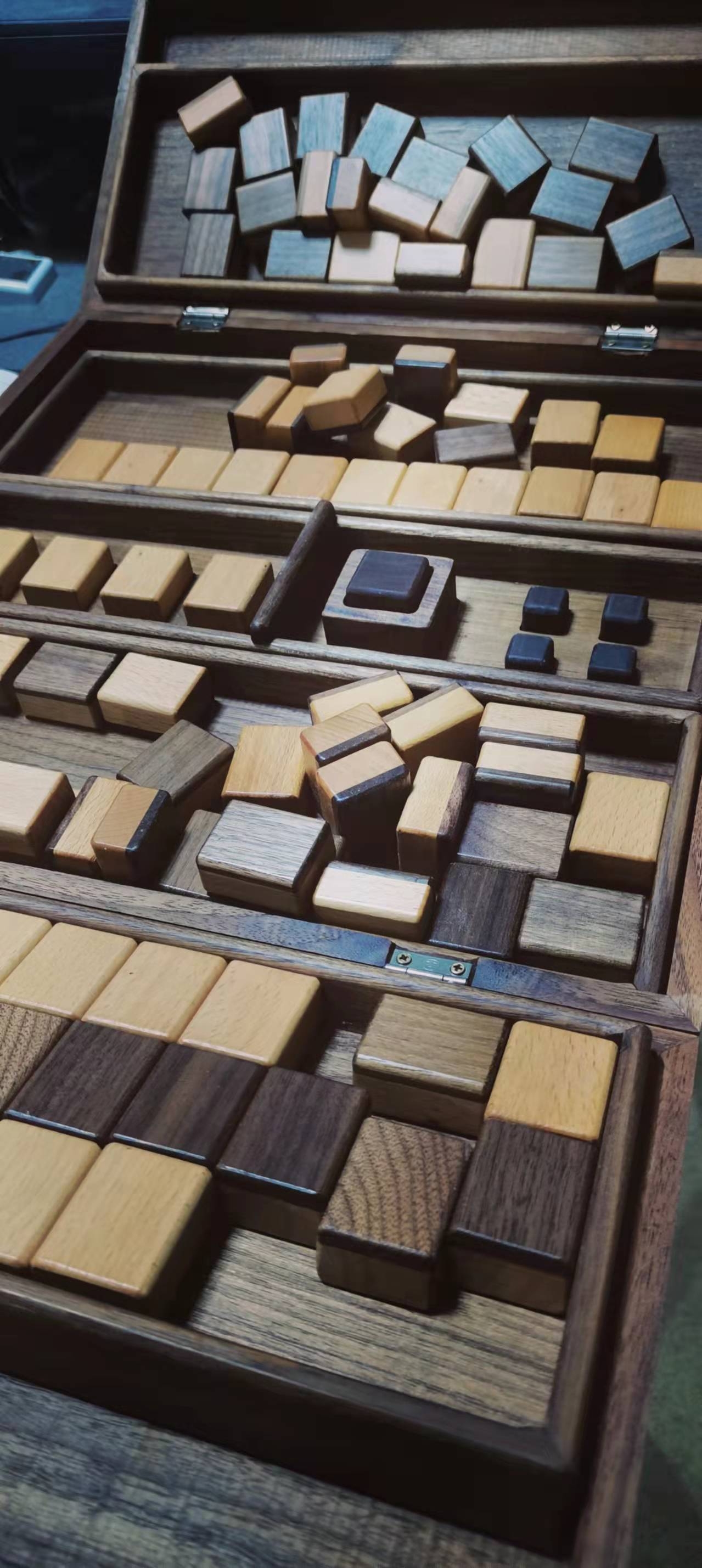 wood，Black walnut，mahjong，