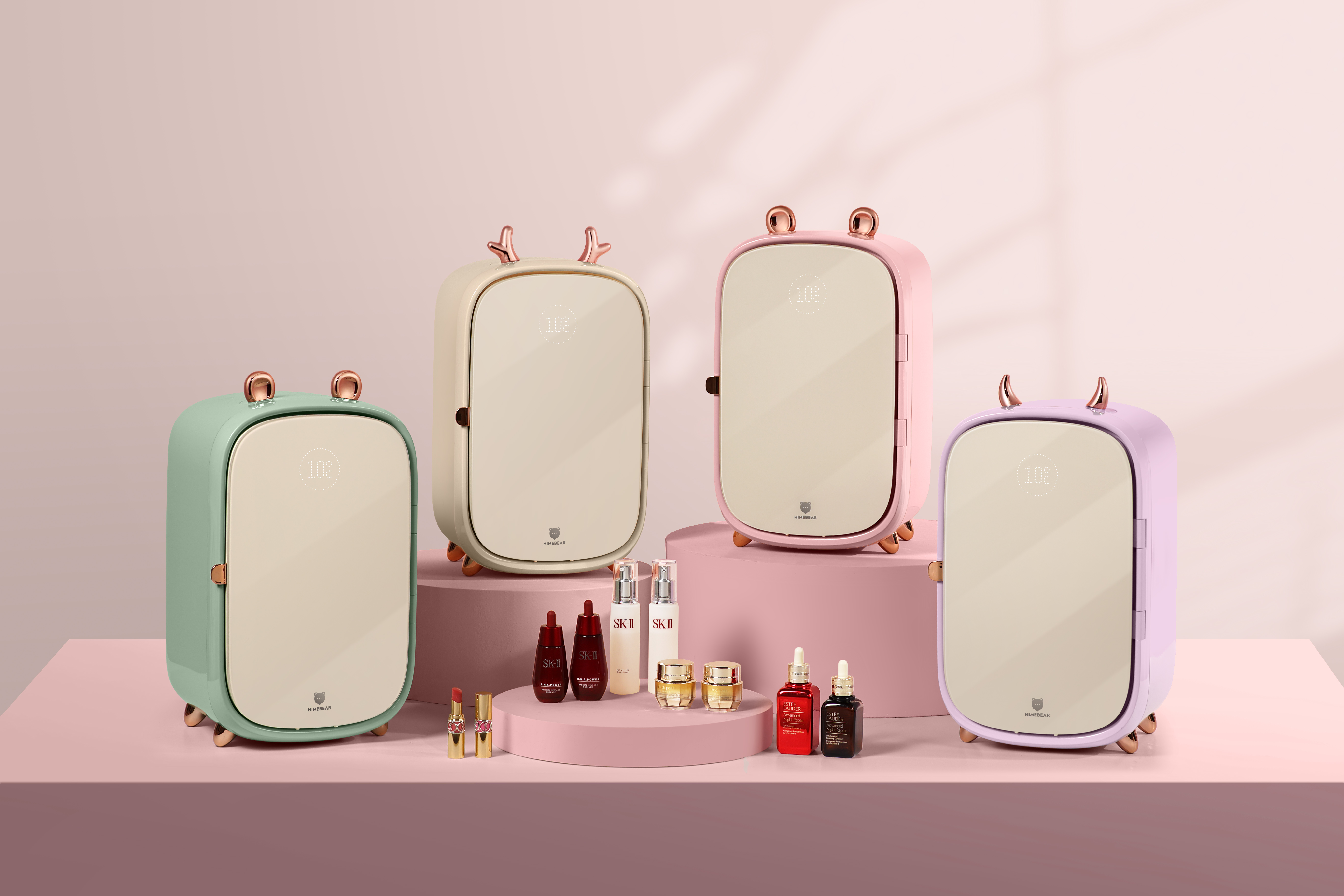 Refrigerator，Beauty makeup，female sex，Cosmetics，cold storage，constant temperature，intelligence，fashion，