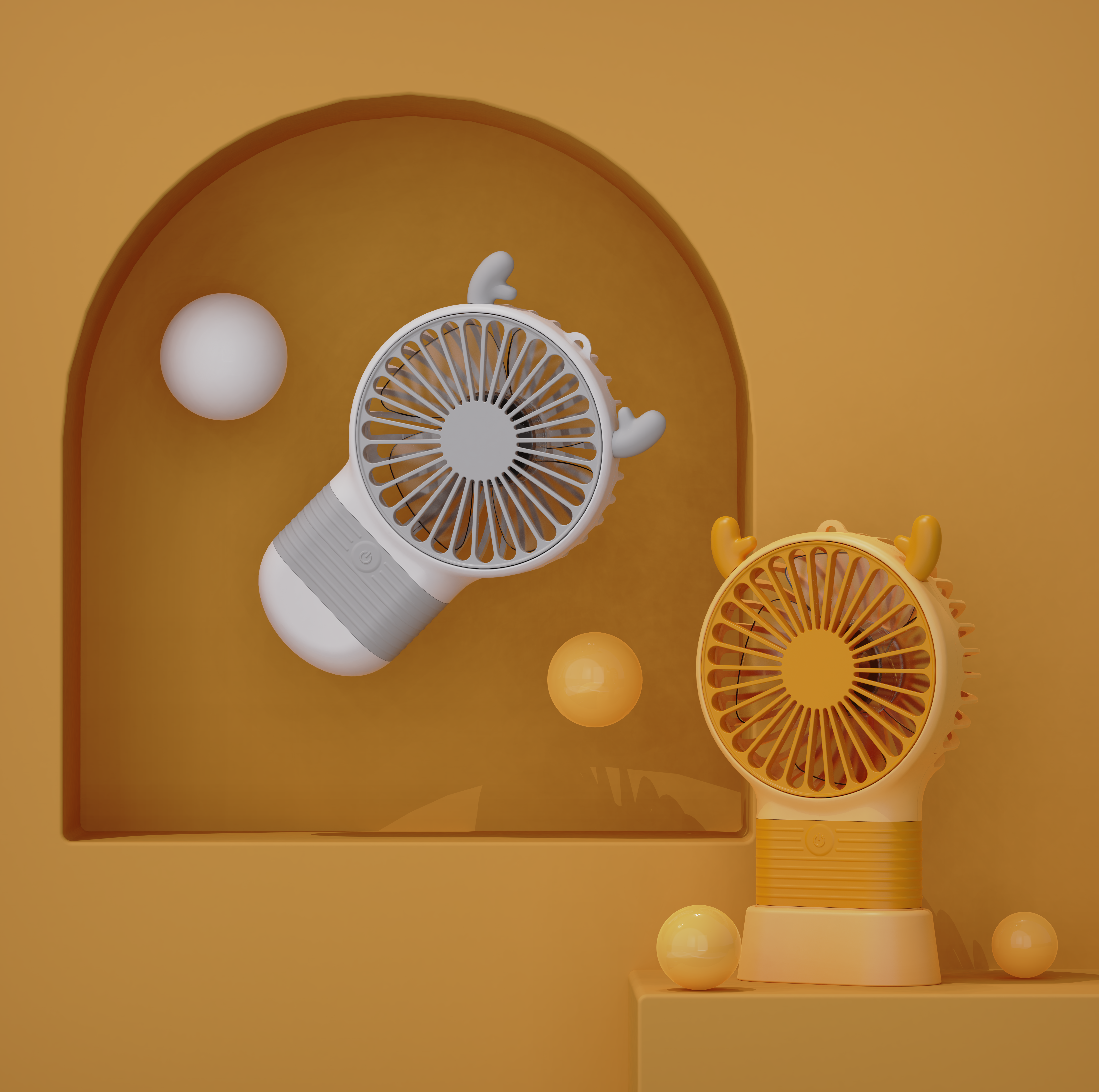 Cute and small, easy to carry, windy and silent!!!，