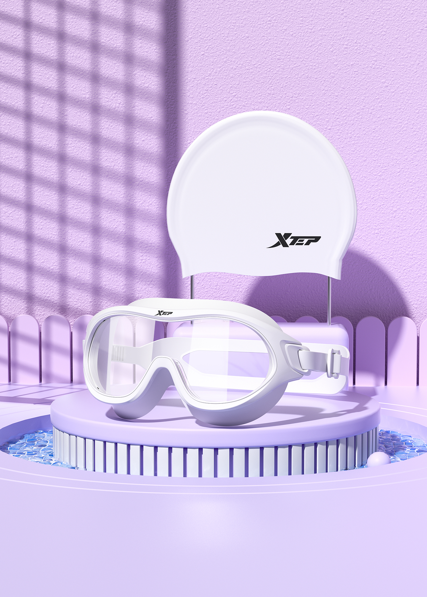 Swimming goggles，Product modeling，Product rendering，c4d，oc，sports goods，online retailers，