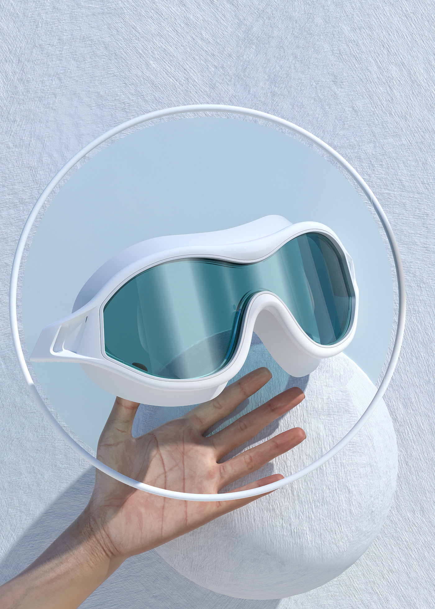 Swimming goggles，Product modeling，Product rendering，c4d，oc，sports goods，online retailers，