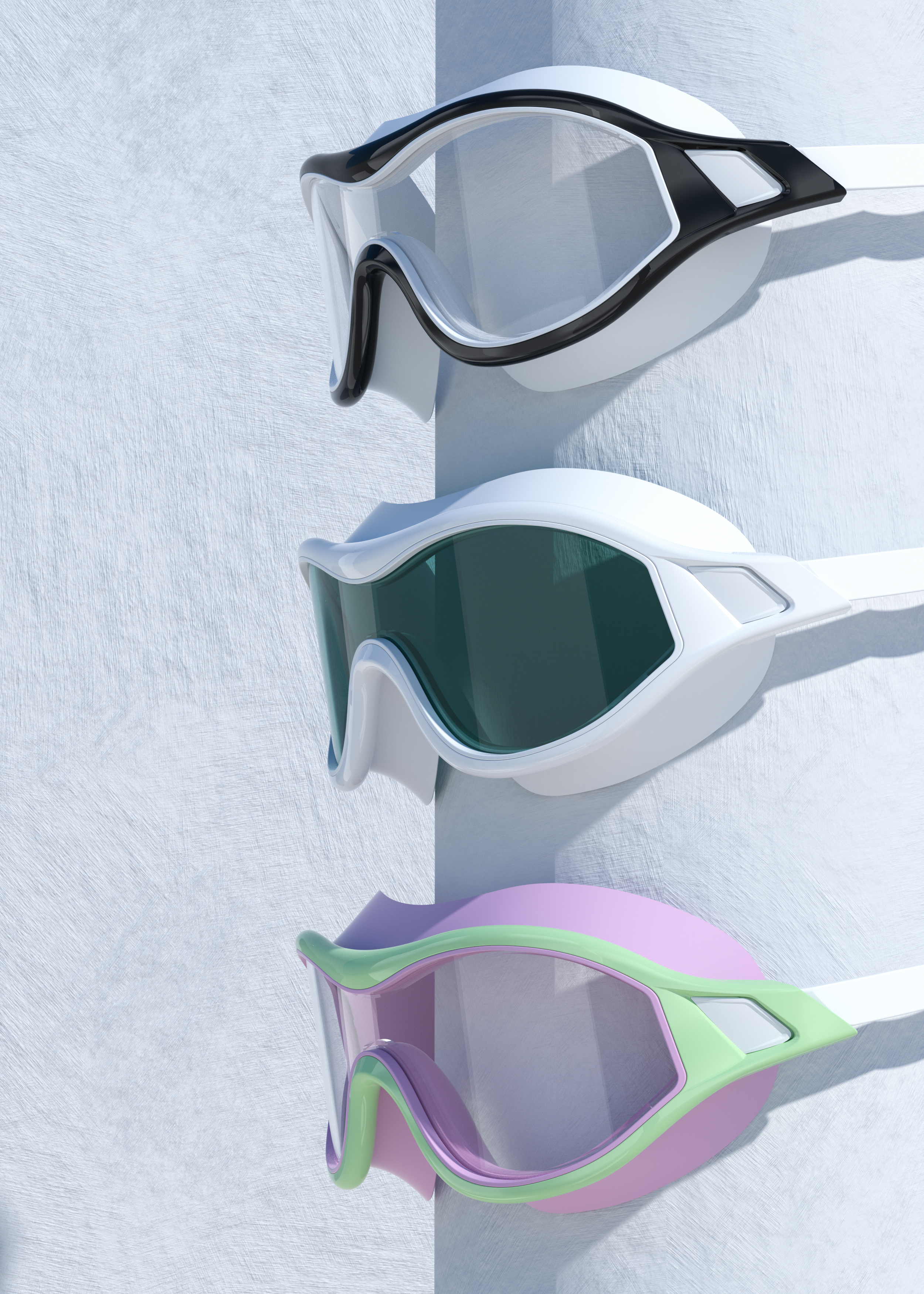 Swimming goggles，Product modeling，Product rendering，c4d，oc，sports goods，online retailers，