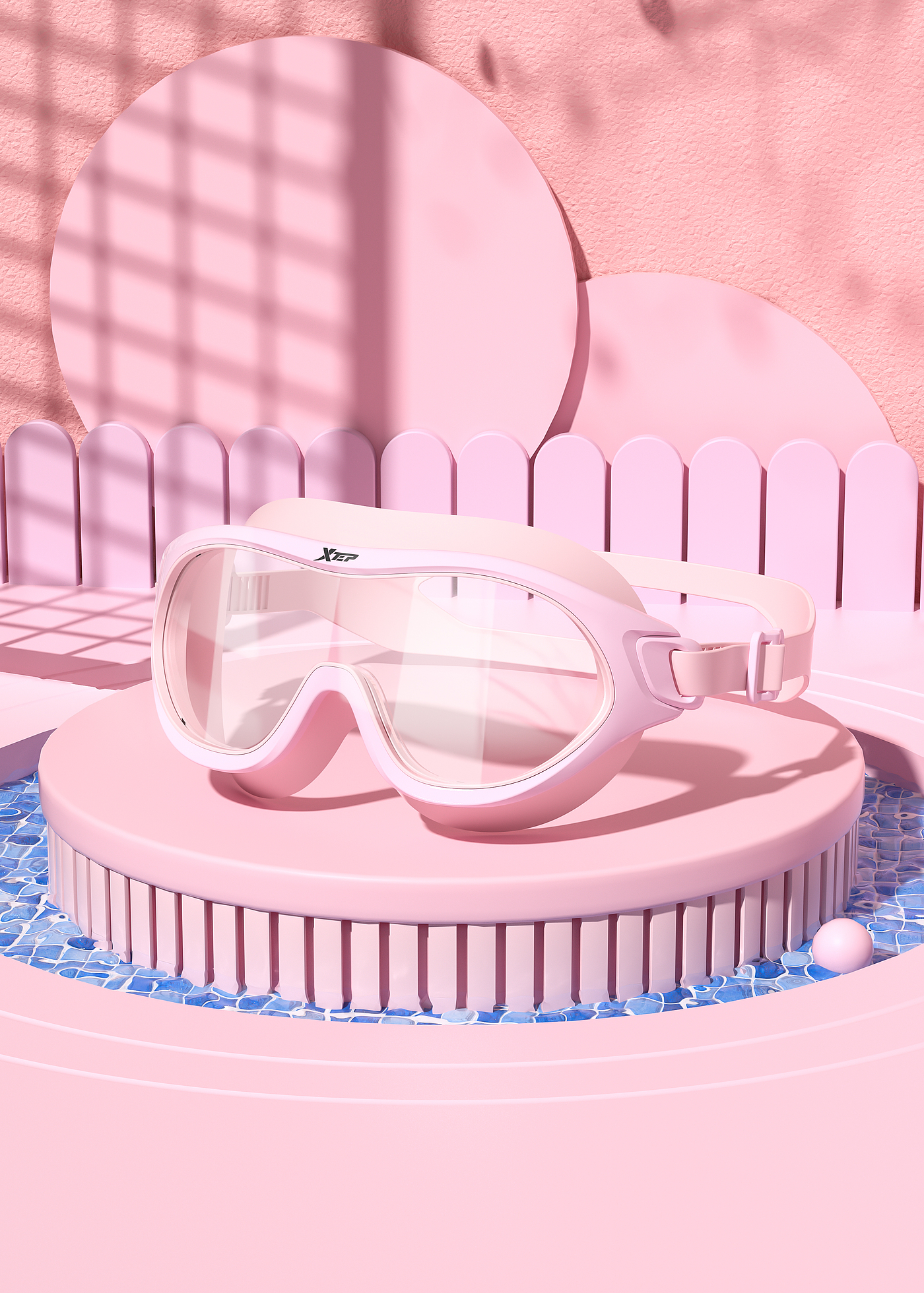 Swimming goggles，Product modeling，Product rendering，c4d，oc，sports goods，online retailers，