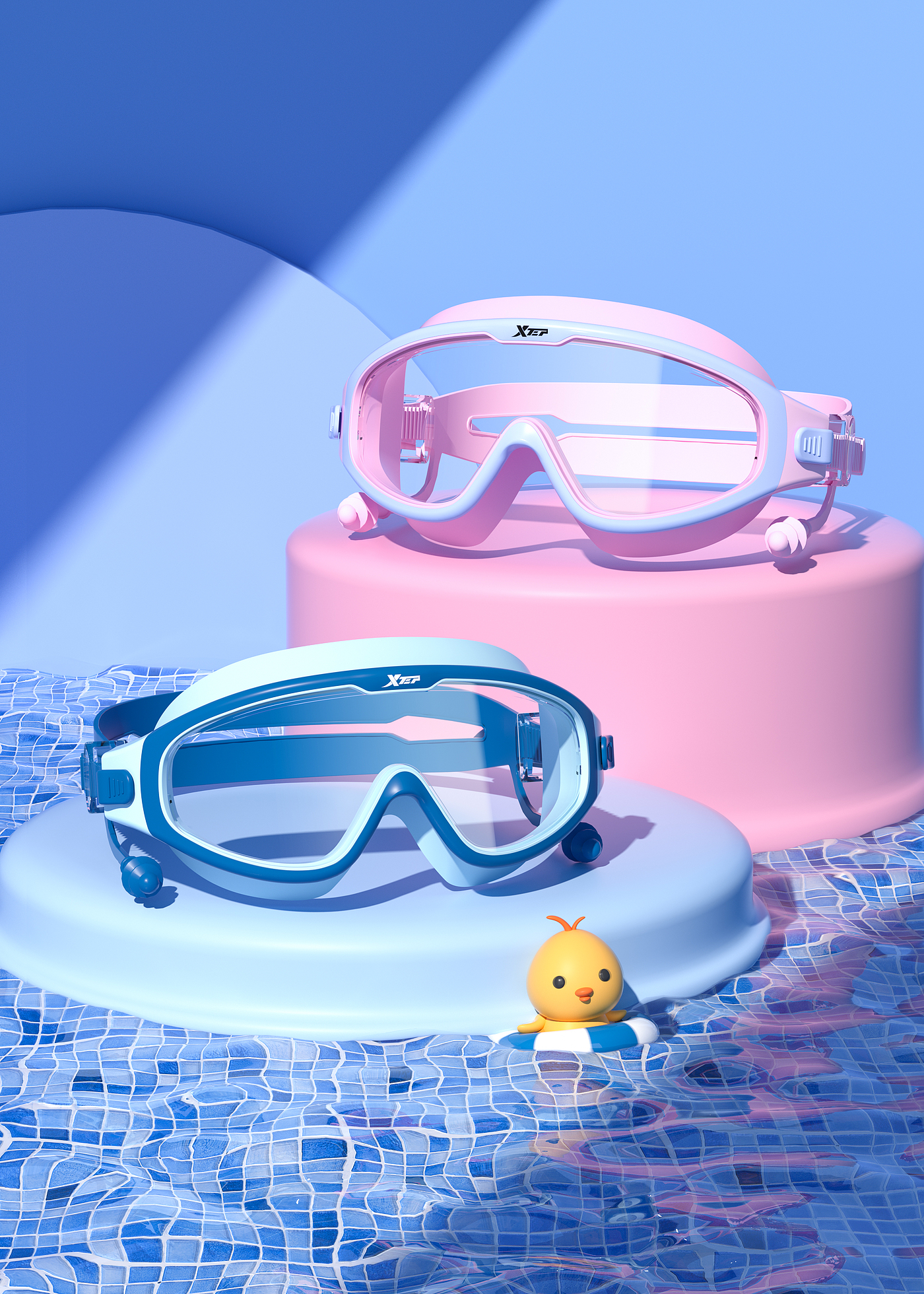 Swimming goggles，Product modeling，Product rendering，c4d，oc，sports goods，online retailers，