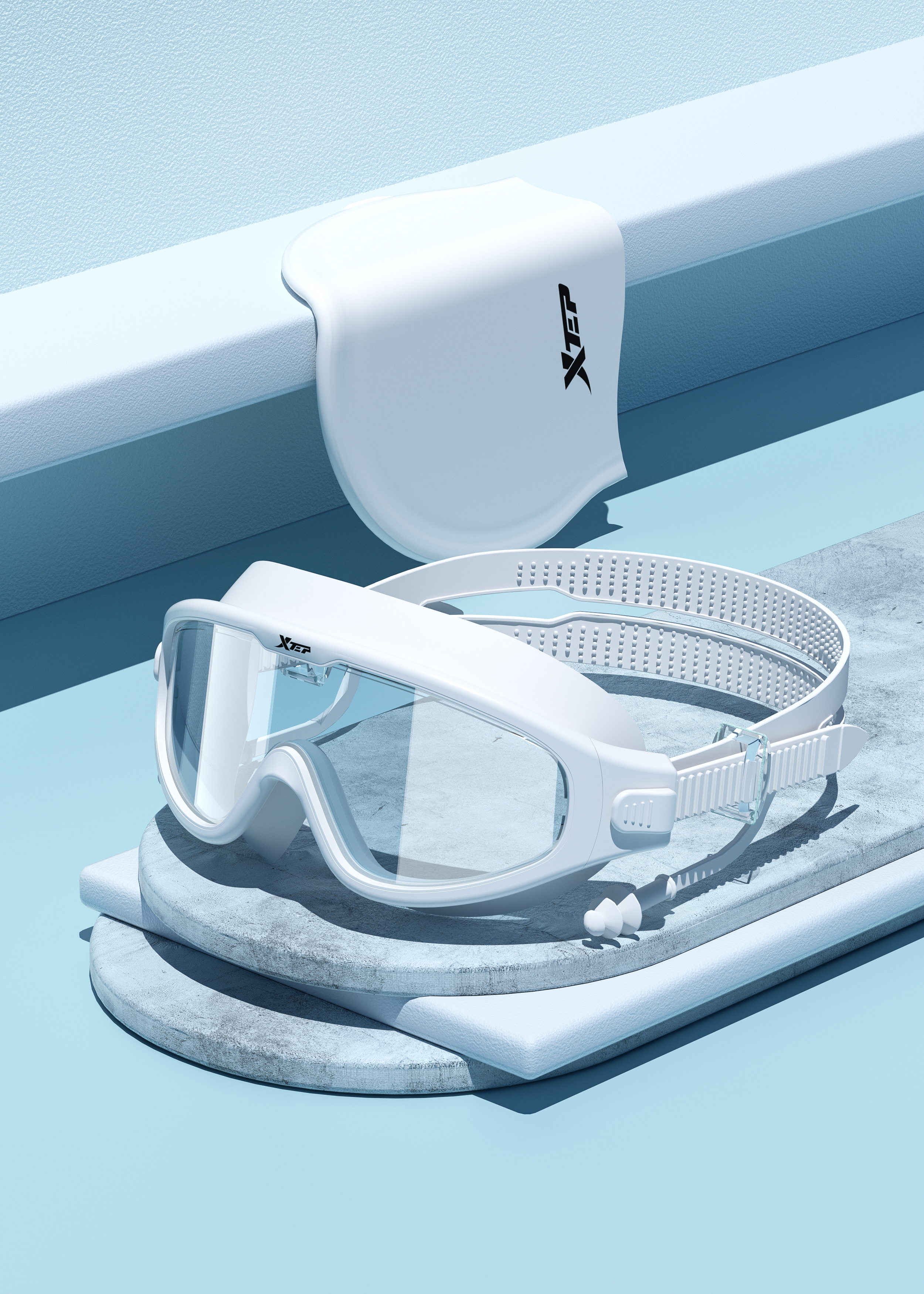 Swimming goggles，Product modeling，Product rendering，c4d，oc，sports goods，online retailers，