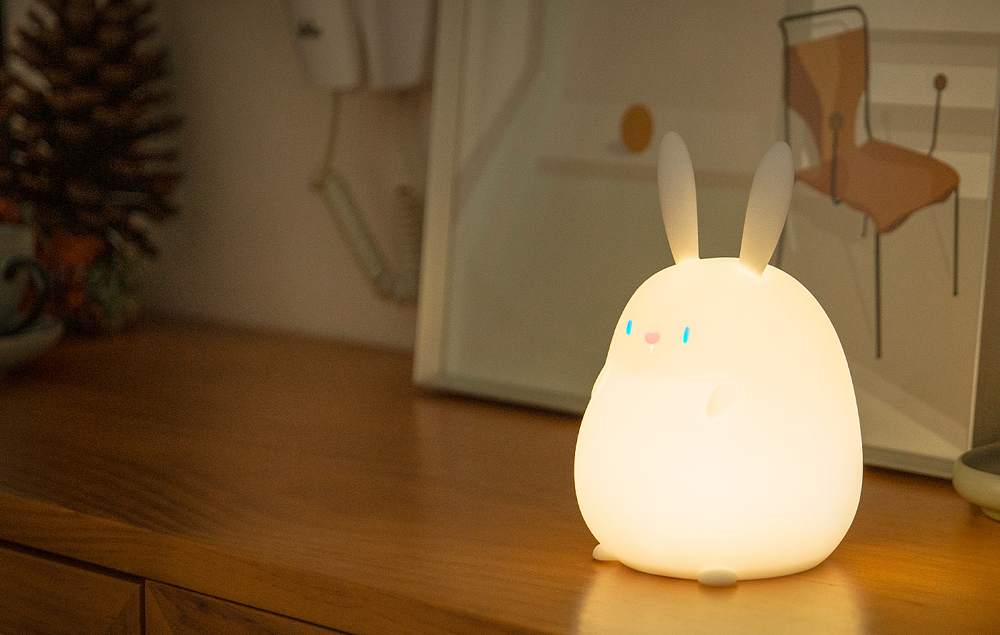 read，accompany，Mother and baby，Silicone lamp，lovely，