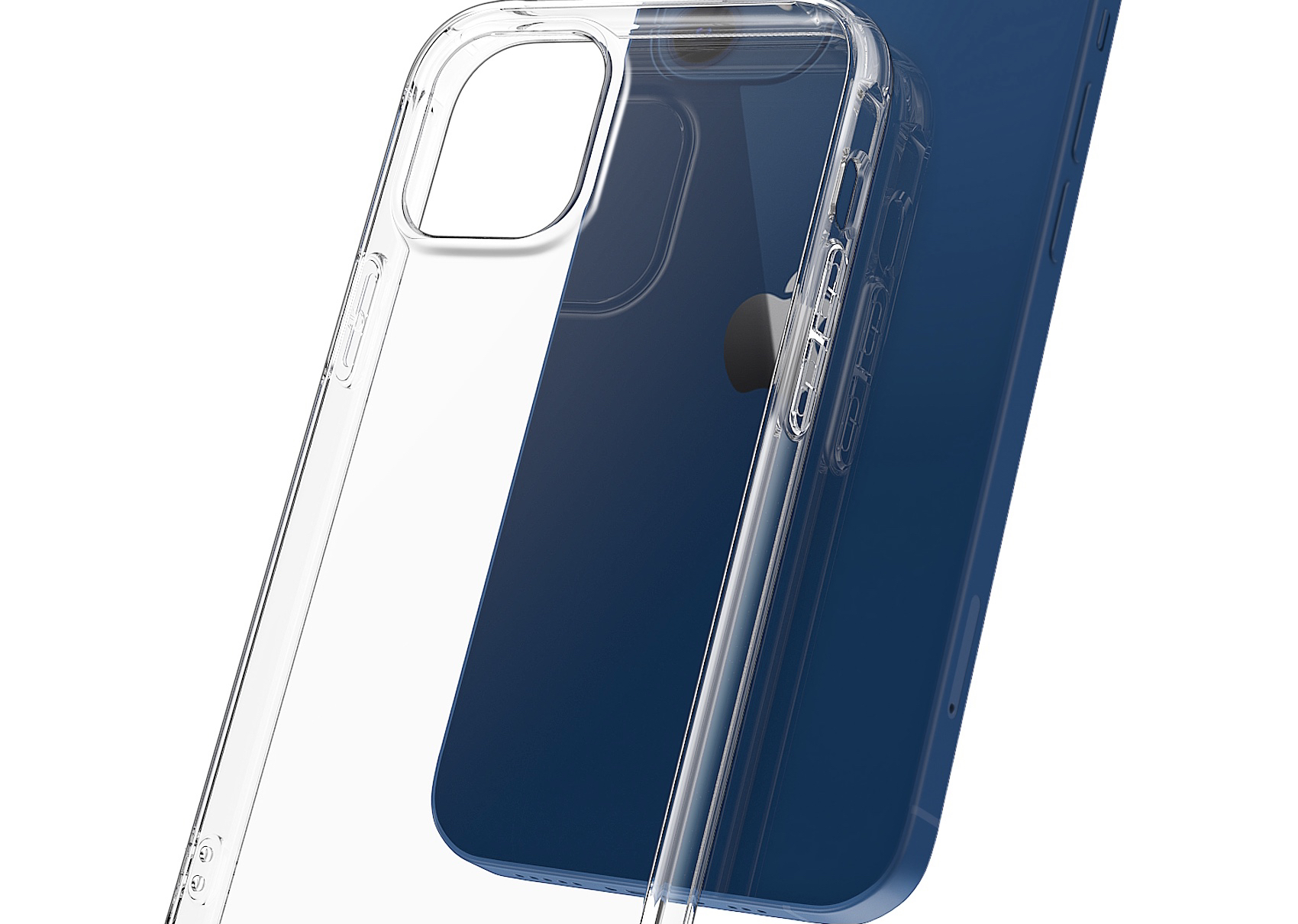 Mobile phone case, transparent mobile phone case, rendering pictures，