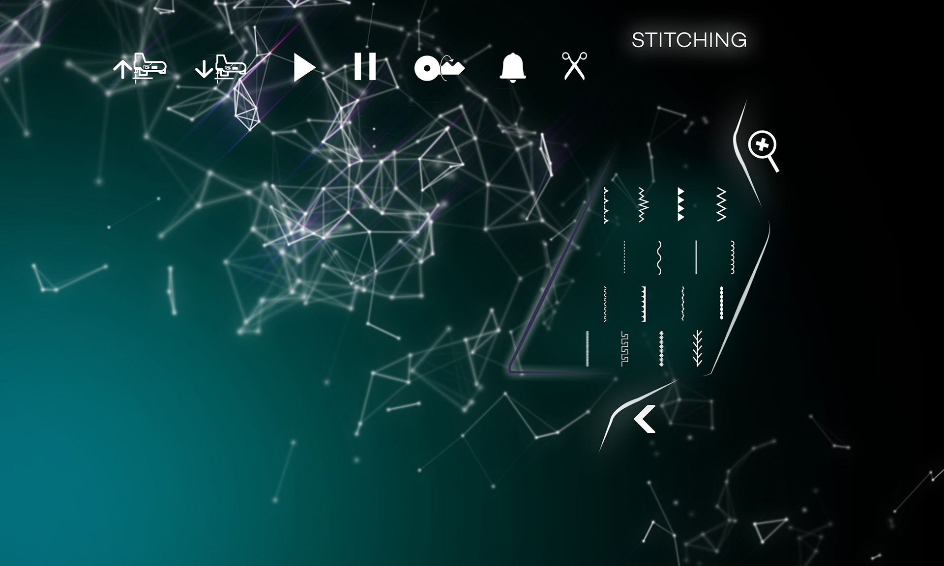 LADA 77 sewing machine，Liquid crystal display，screen，conceptual design，