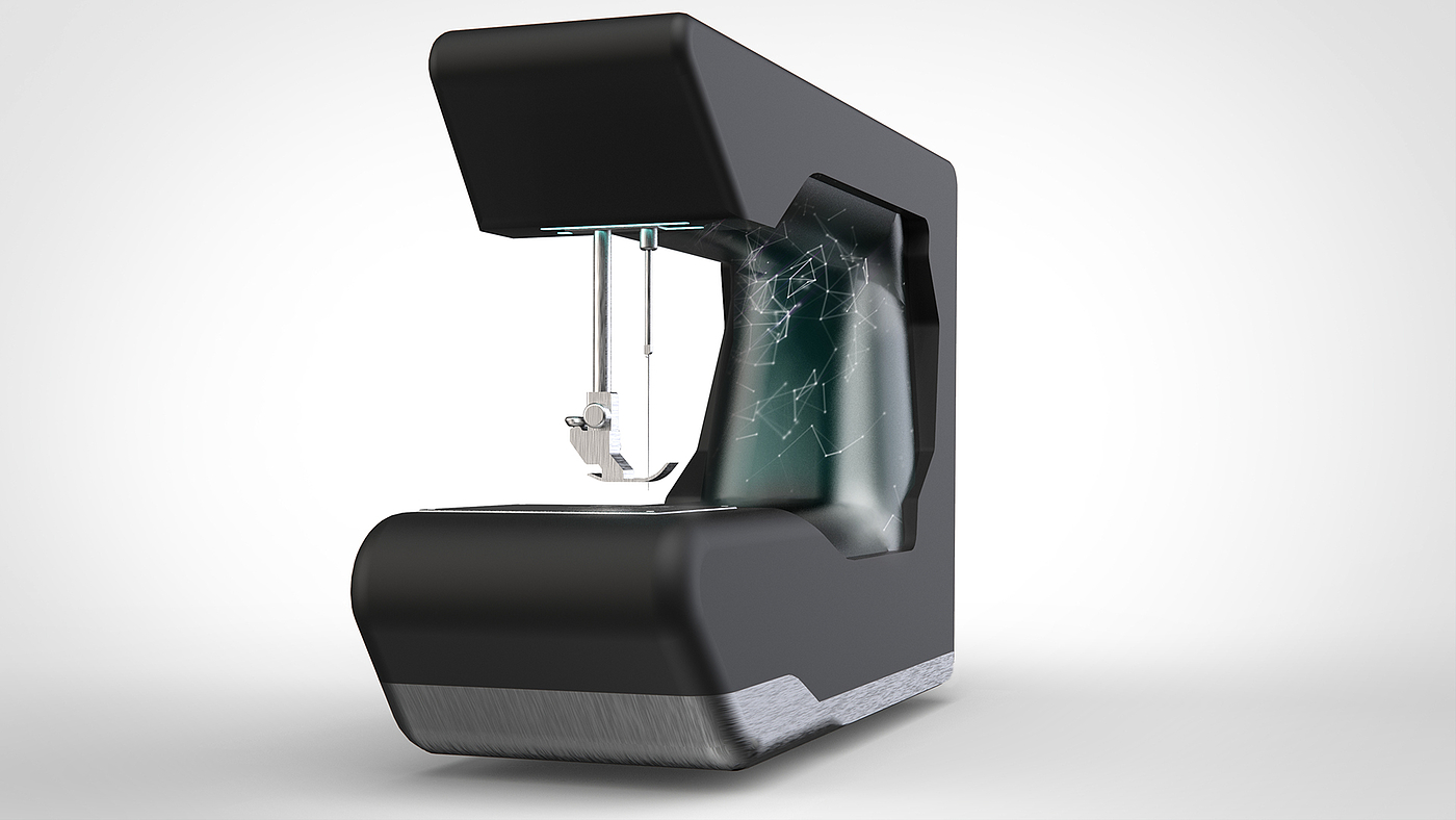 LADA 77 sewing machine，Liquid crystal display，screen，conceptual design，