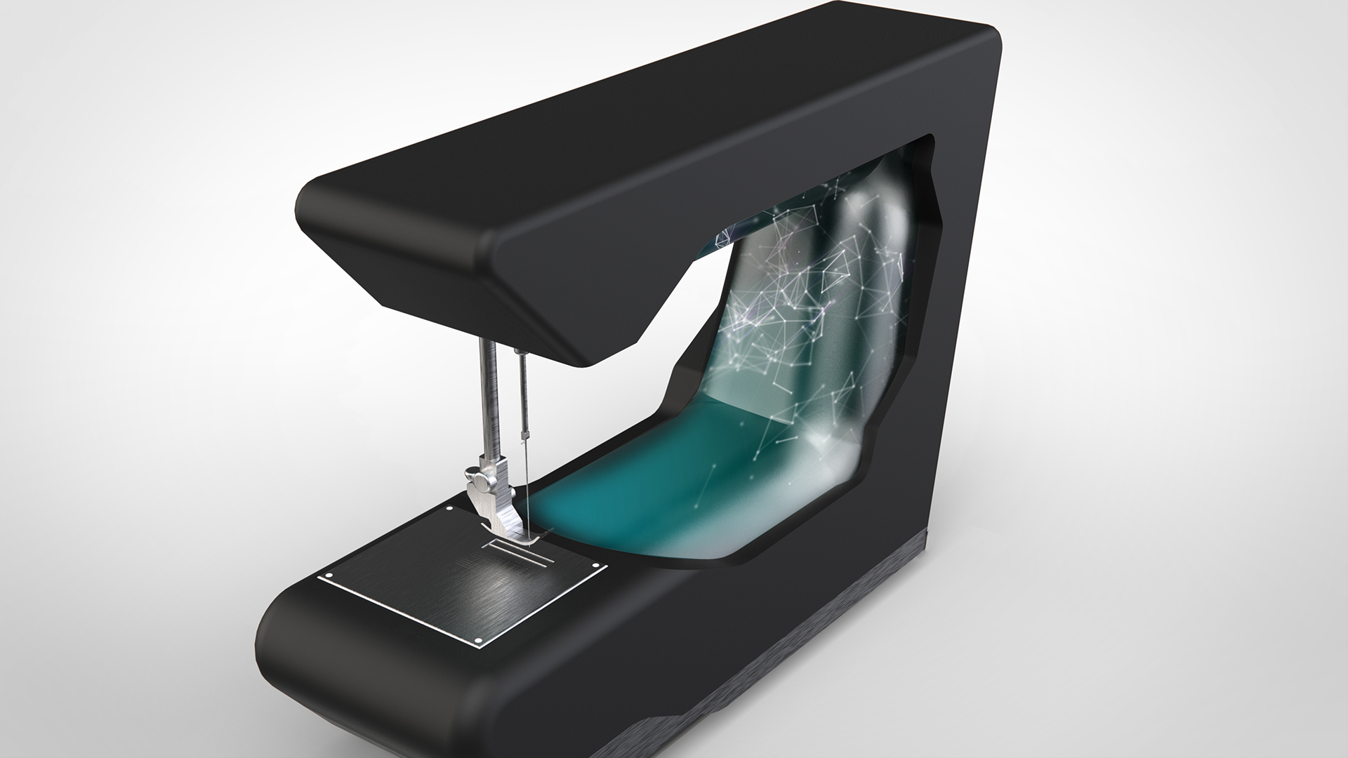 LADA 77 sewing machine，Liquid crystal display，screen，conceptual design，