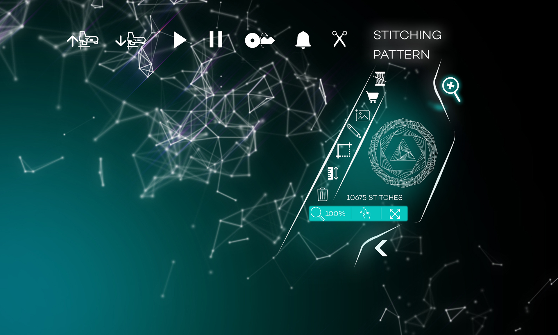 LADA 77 sewing machine，Liquid crystal display，screen，conceptual design，