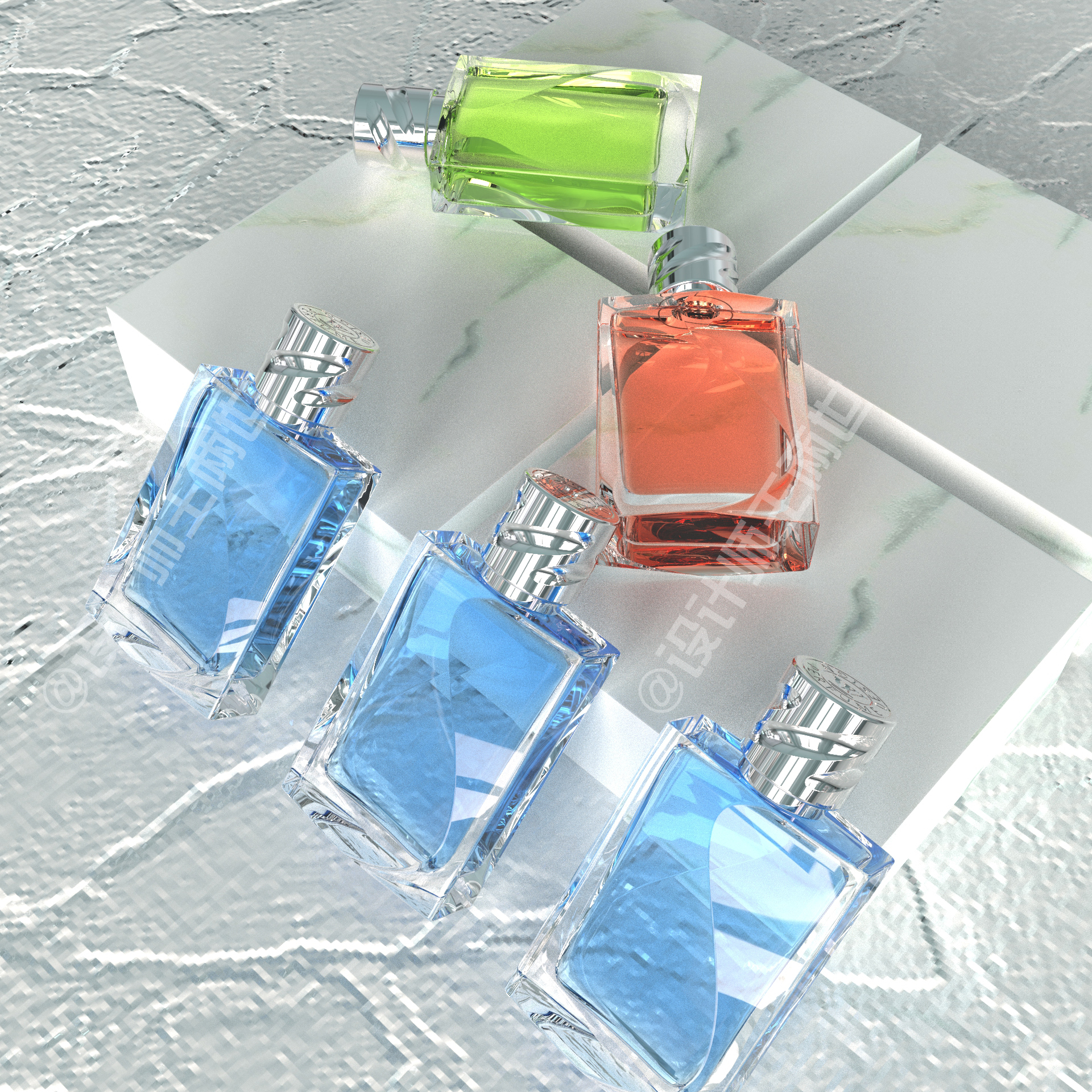 Perfume，Perfume bottle，Cosmetics，packing design，