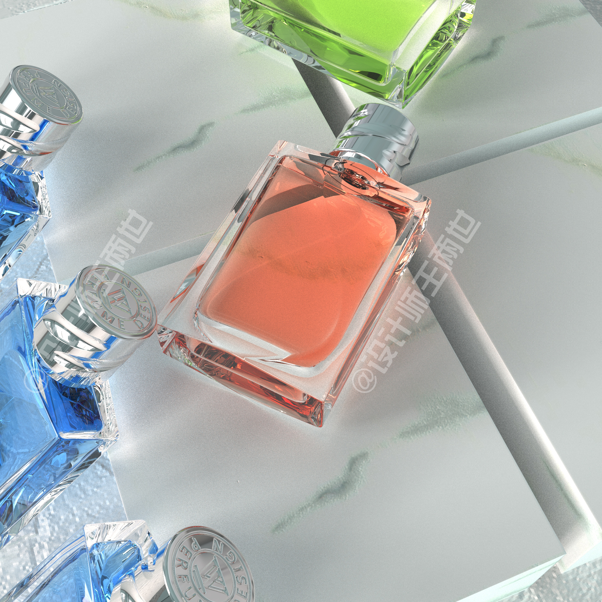 Perfume，Perfume bottle，Cosmetics，packing design，