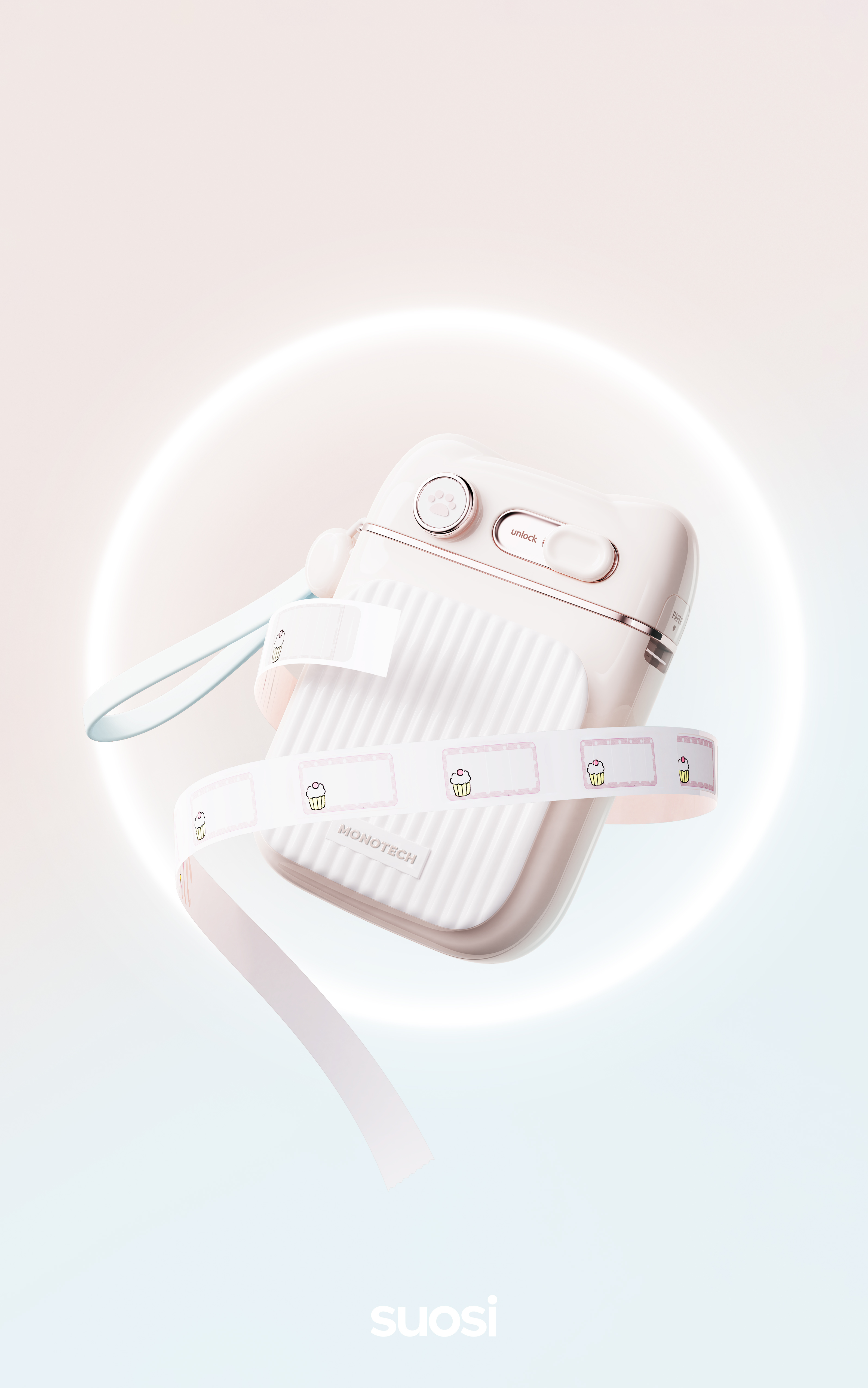 Labeling machine，lovely，Meow label machine，cat，person one is in love with，Thought design，