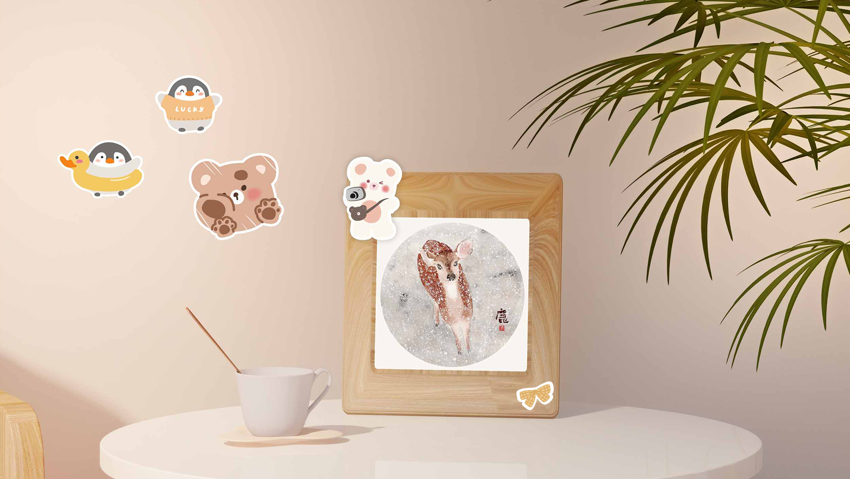 bear，Sticker，Water cup，Home Furnishing，