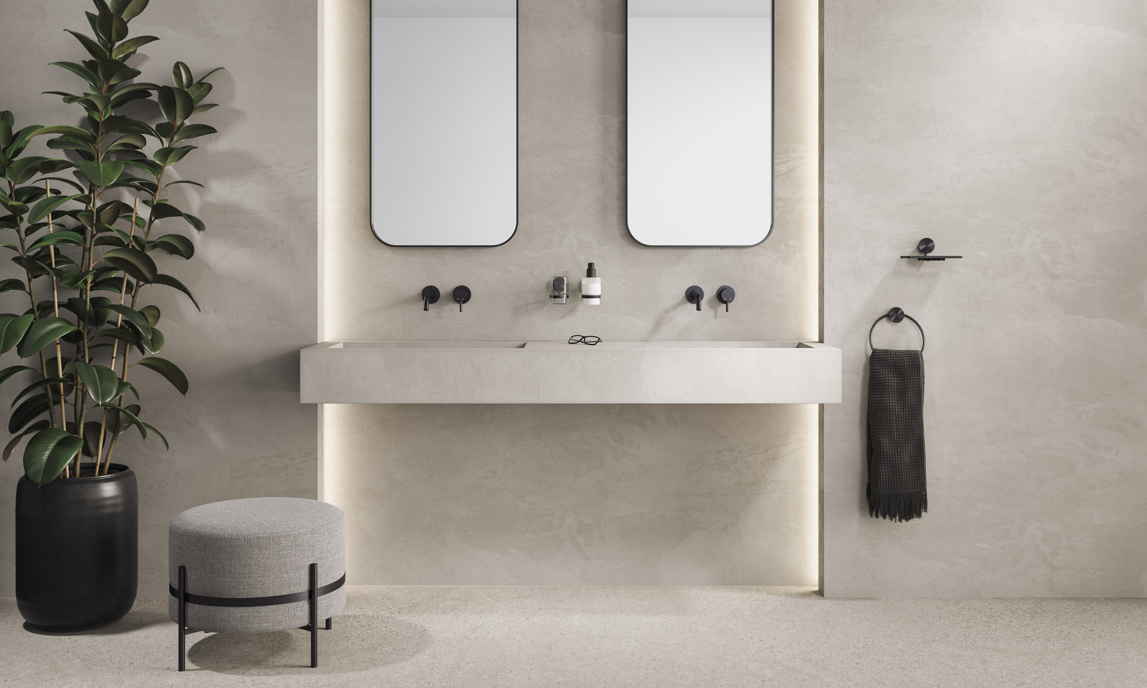 Geesa，Opal，towel ring，product design，Kitchen and Bathroom Storage，