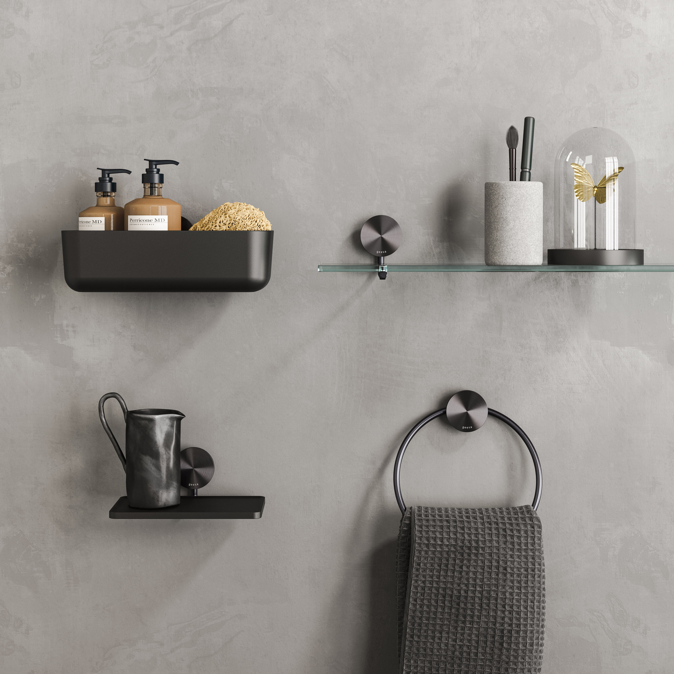 Geesa，Opal，towel ring，product design，Kitchen and Bathroom Storage，