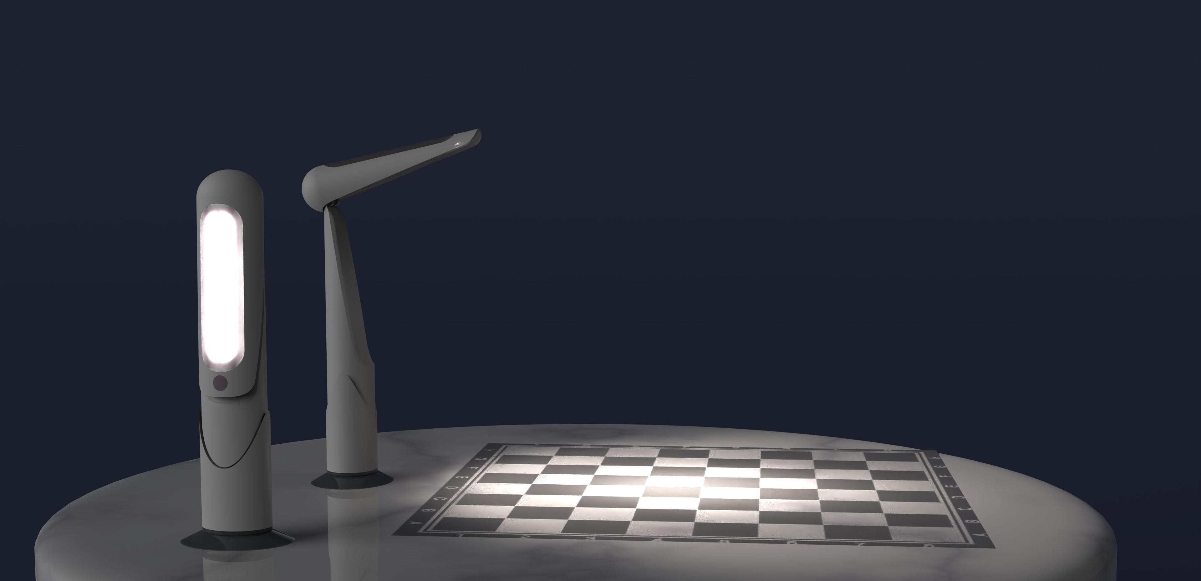 Multifunctional desk lamp; Projection lamp; Chessboard projection，