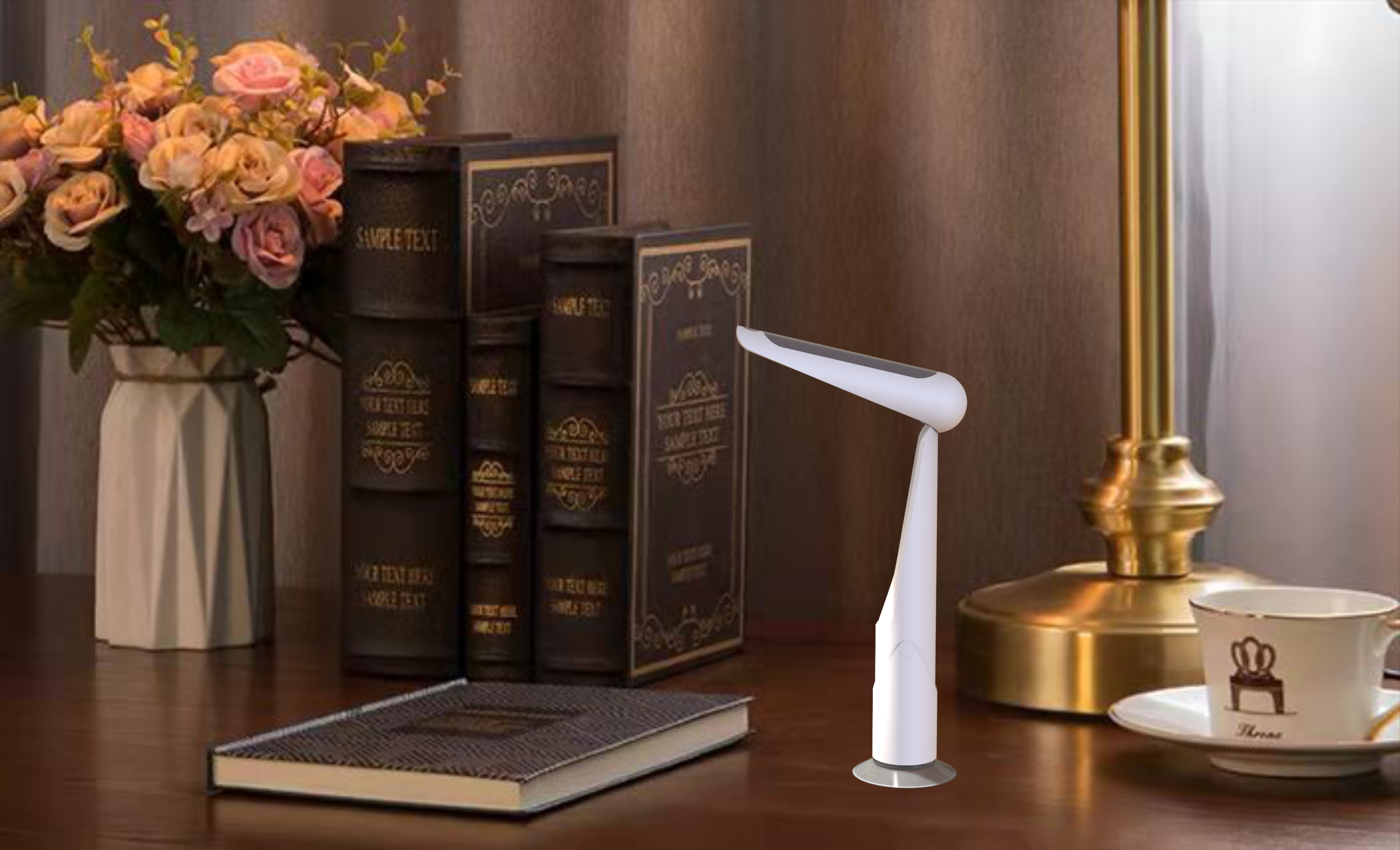 Multifunctional desk lamp; Projection lamp; Chessboard projection，