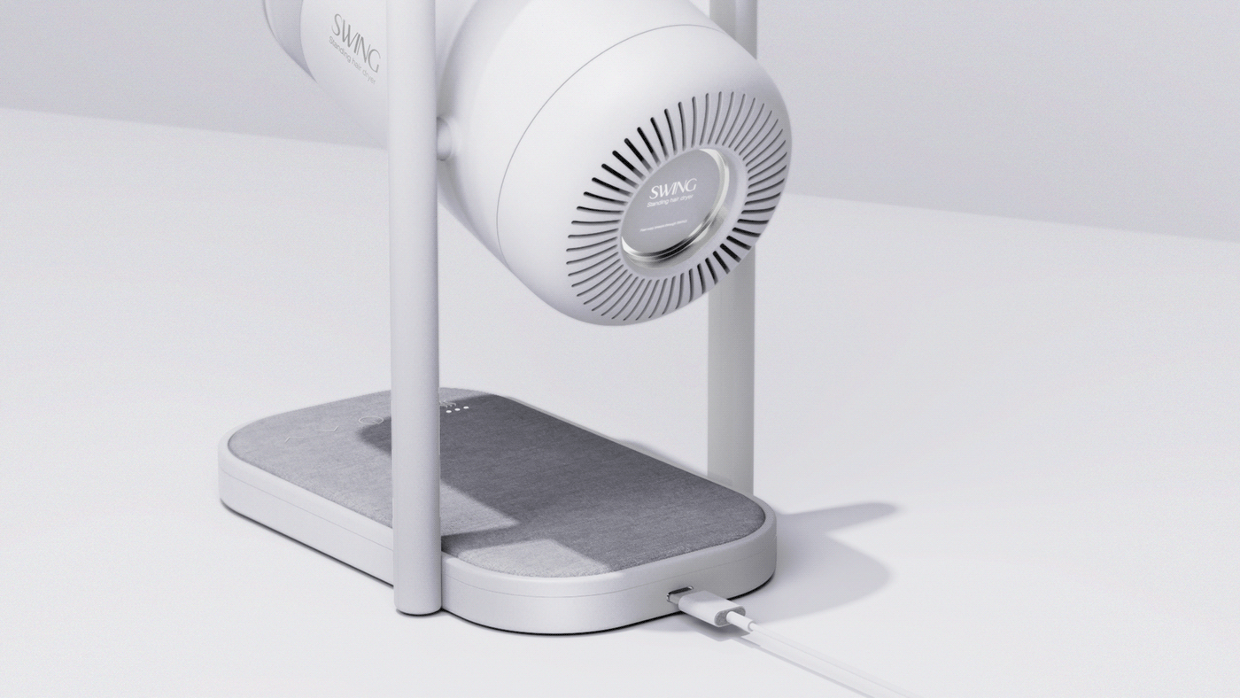 product design，hair drier，visualization，swing，