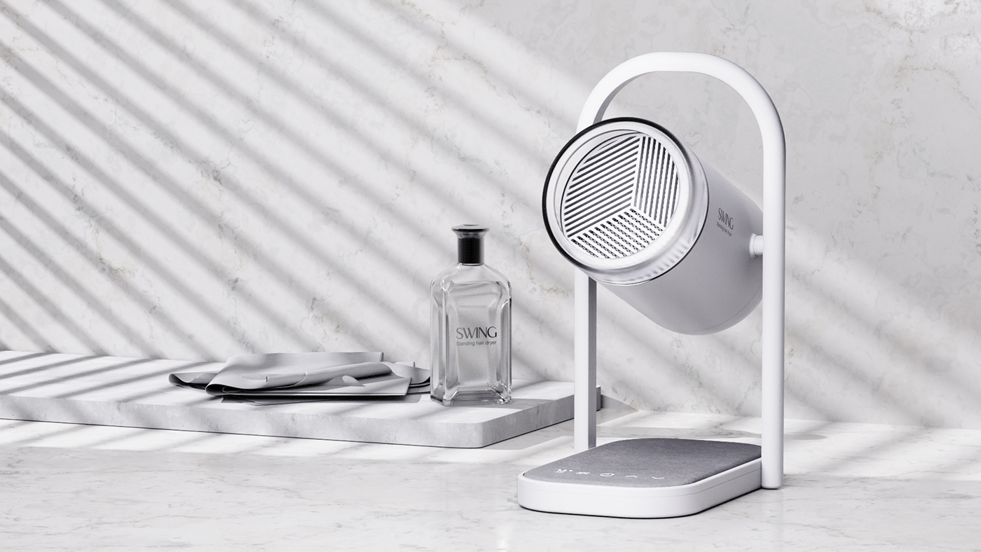 product design，hair drier，visualization，swing，