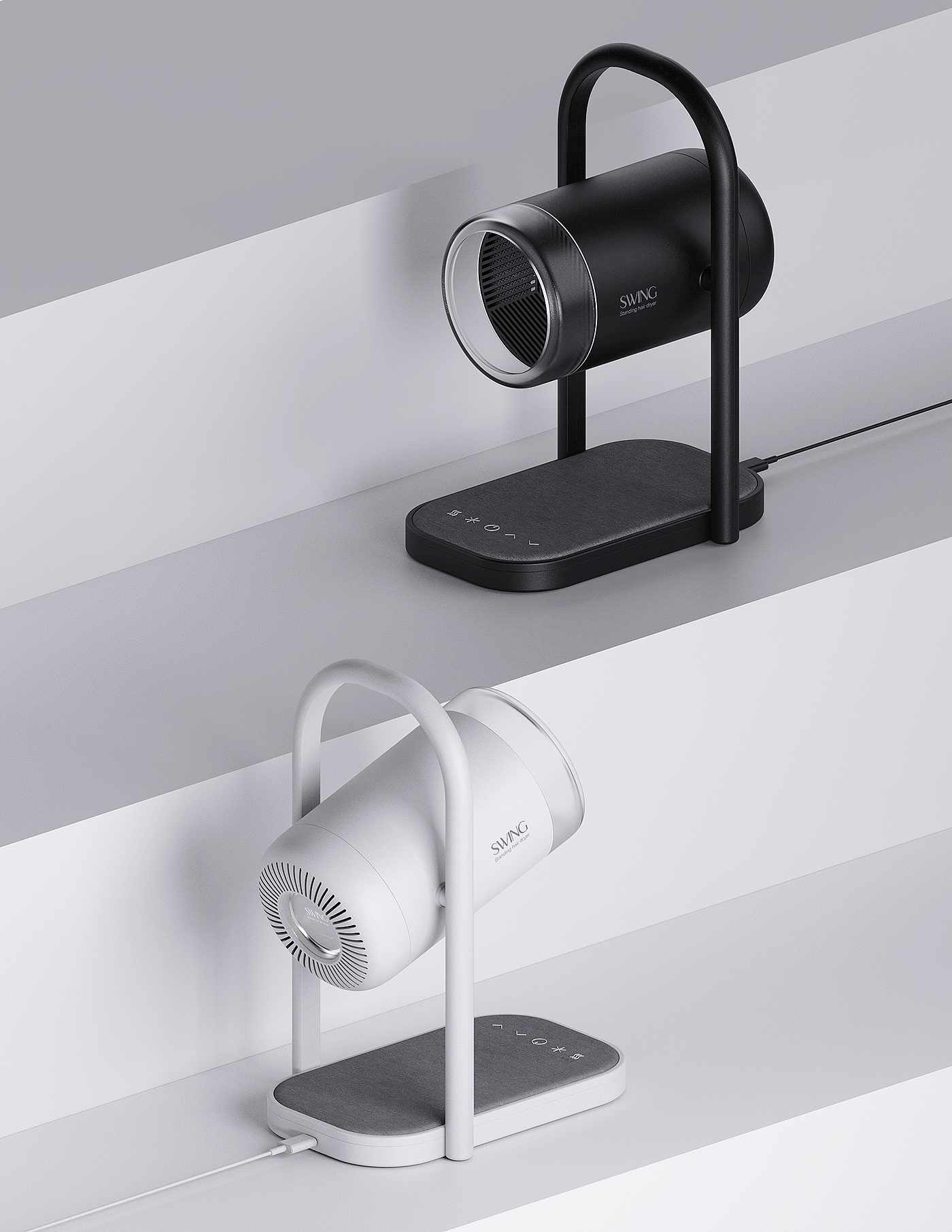 product design，hair drier，visualization，swing，