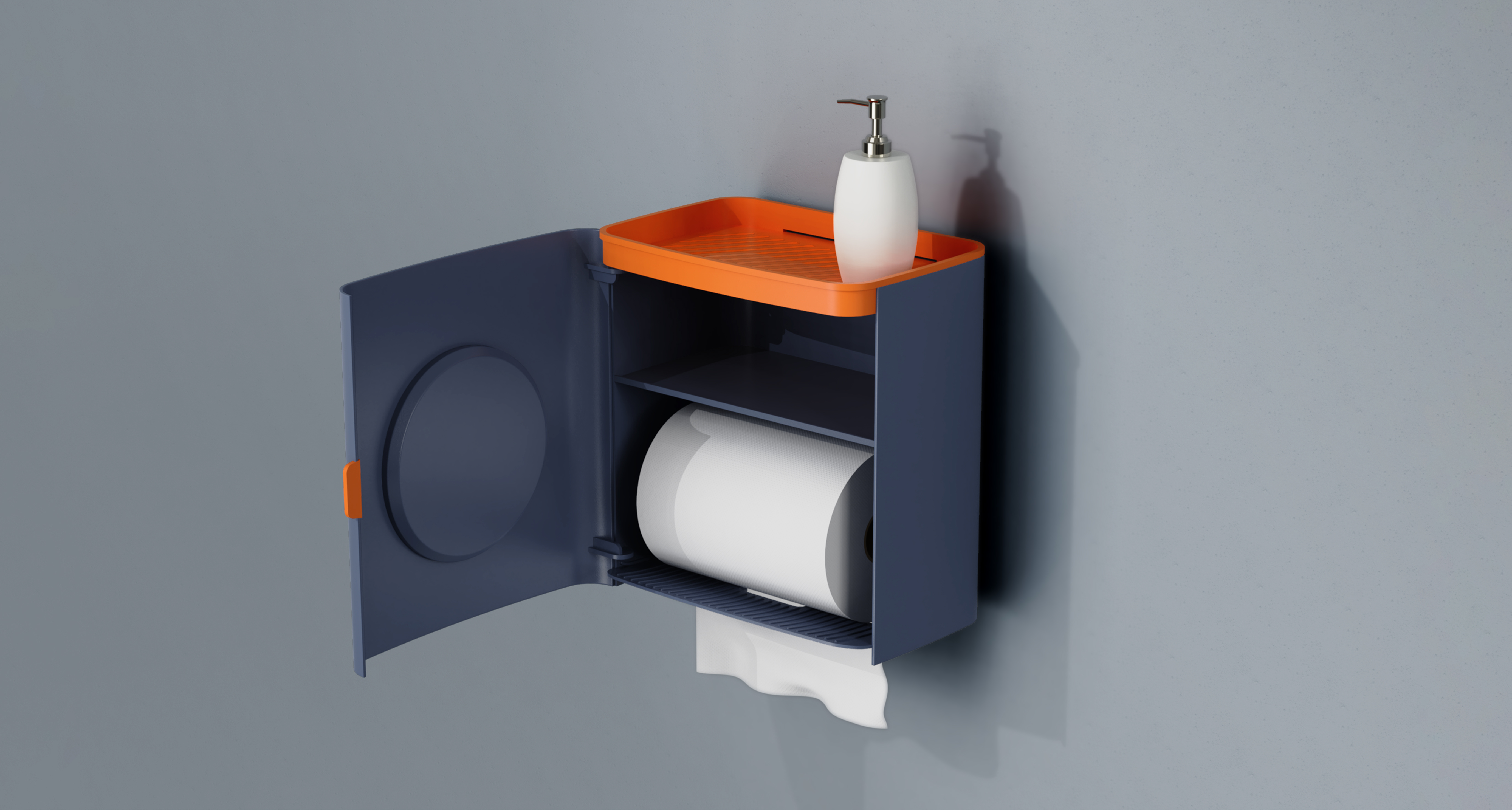 Wall mounted tissue box，Sanitary napkin box，Night light，