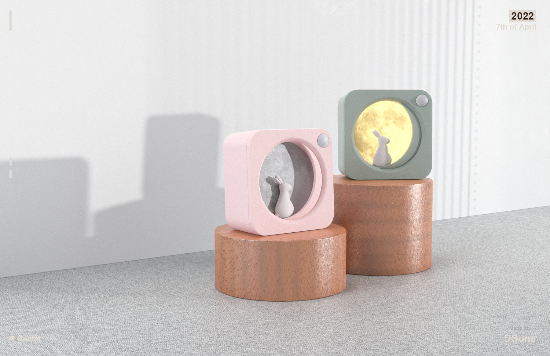 Night light，small home appliances，Induction，Chang'e，rabbit，