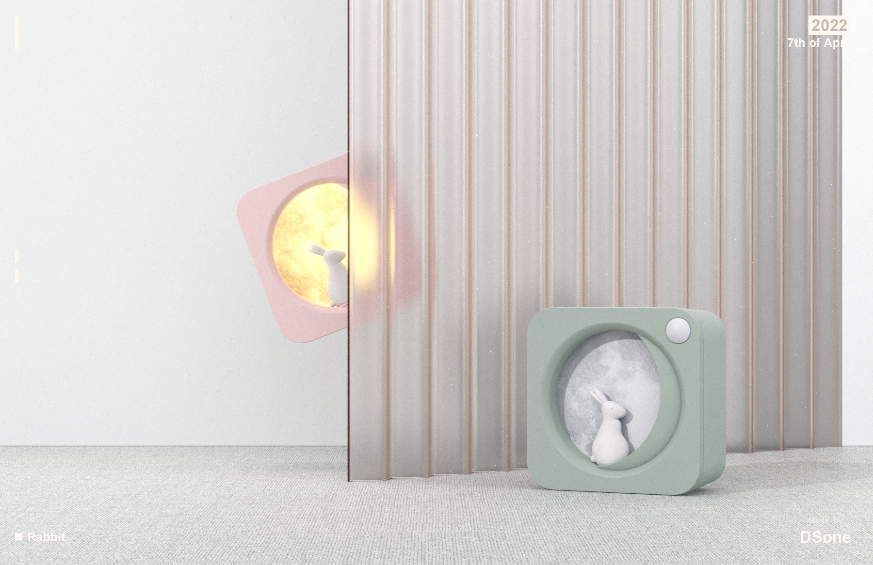 Night light，small home appliances，Induction，Chang'e，rabbit，