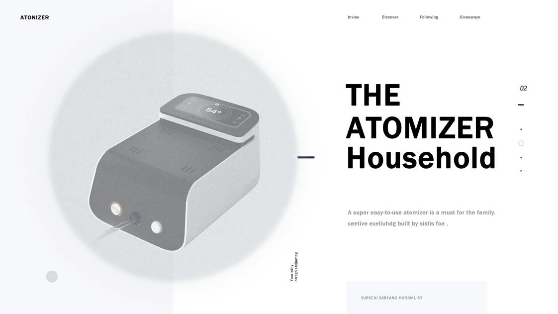 industrial design，product design，Household atomizer，