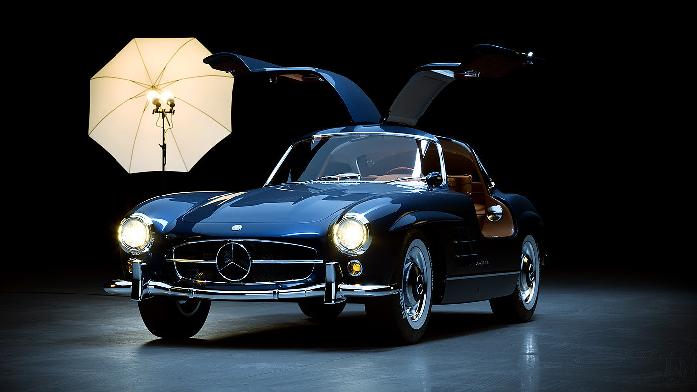 3D car，3ds Max，File visualization，Computer animation，Benz，